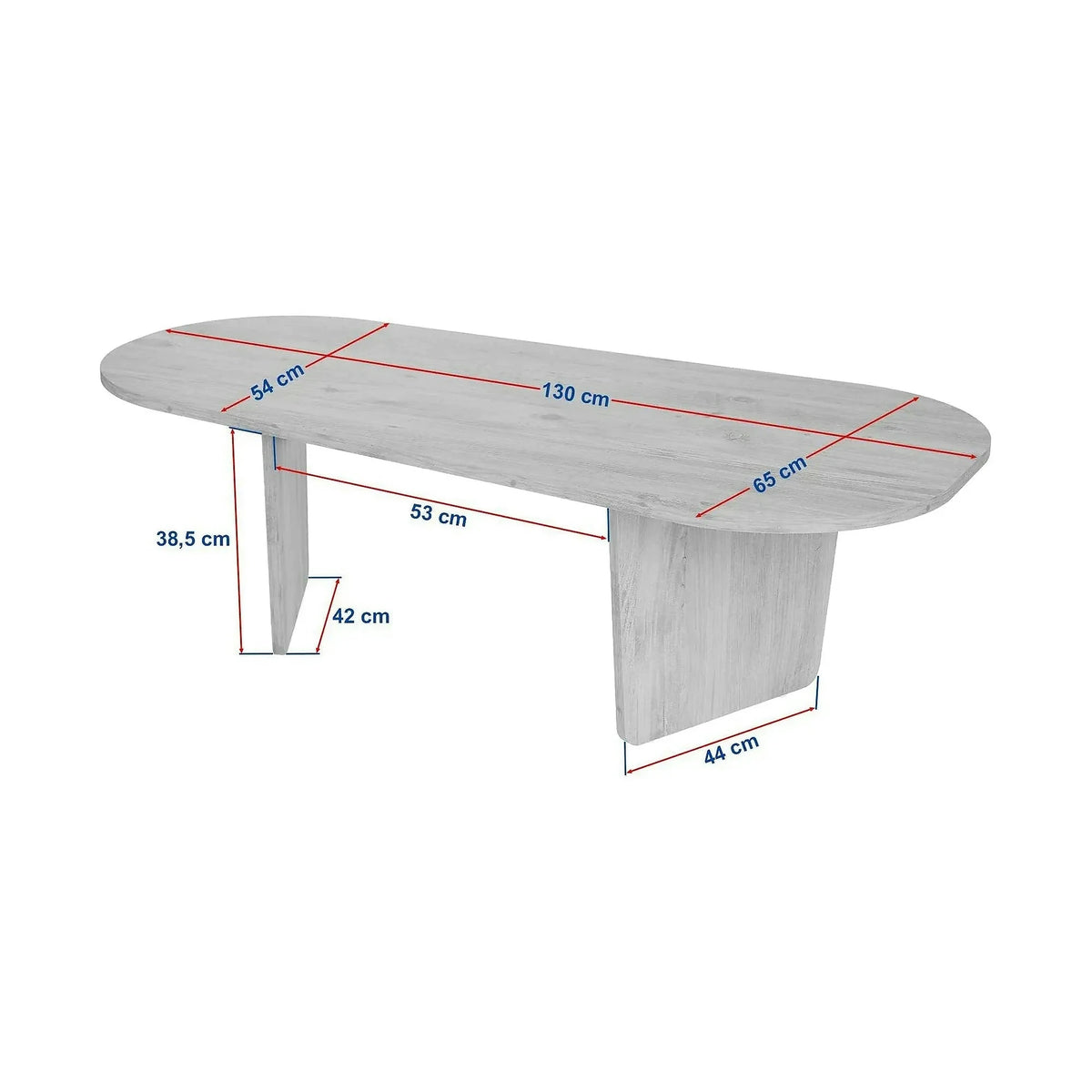 Masuta cafea OVALIS, negru, PAL, 130x65x40 cm
