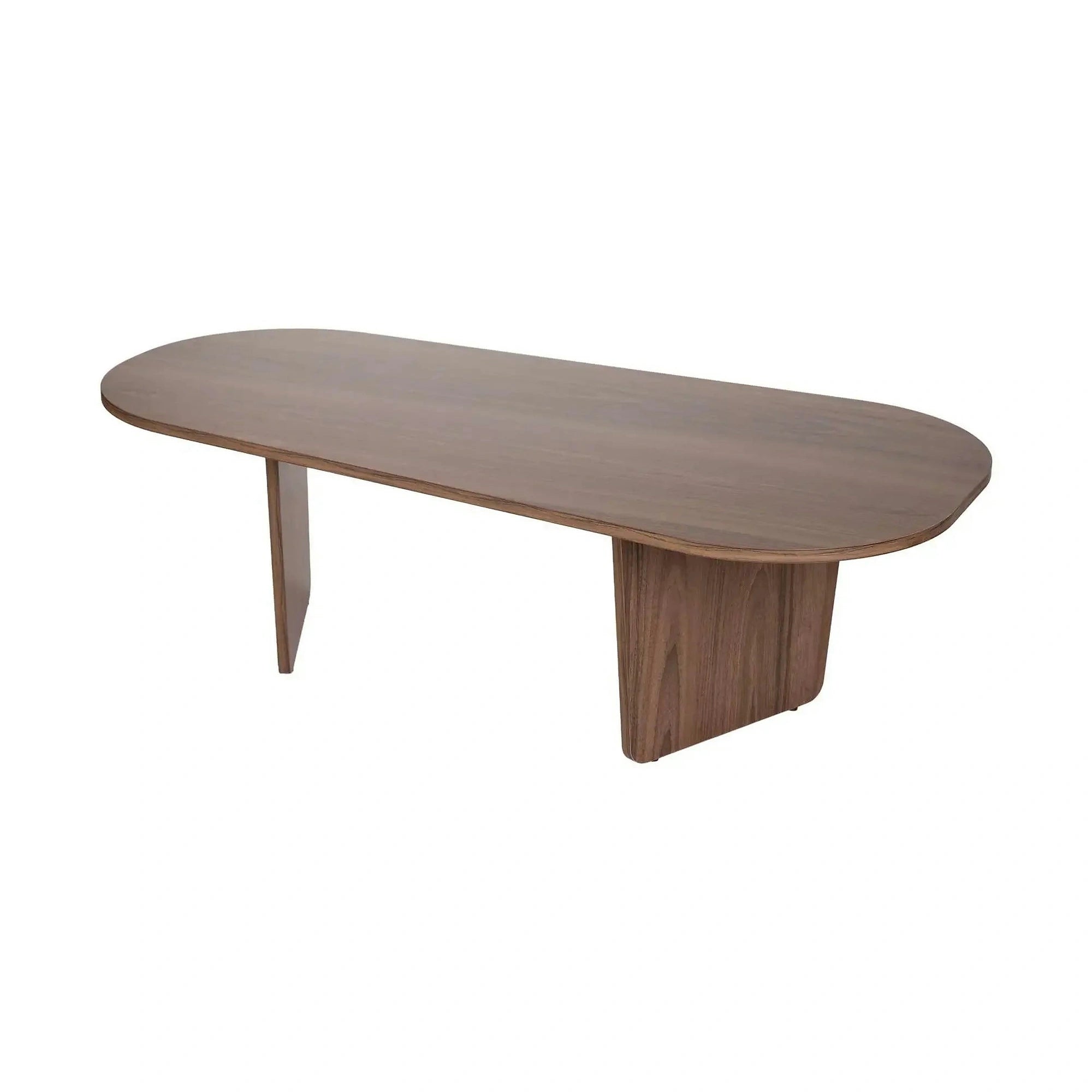 Masuta cafea OVALIS, nuc, PAL, 130x65x40 cm