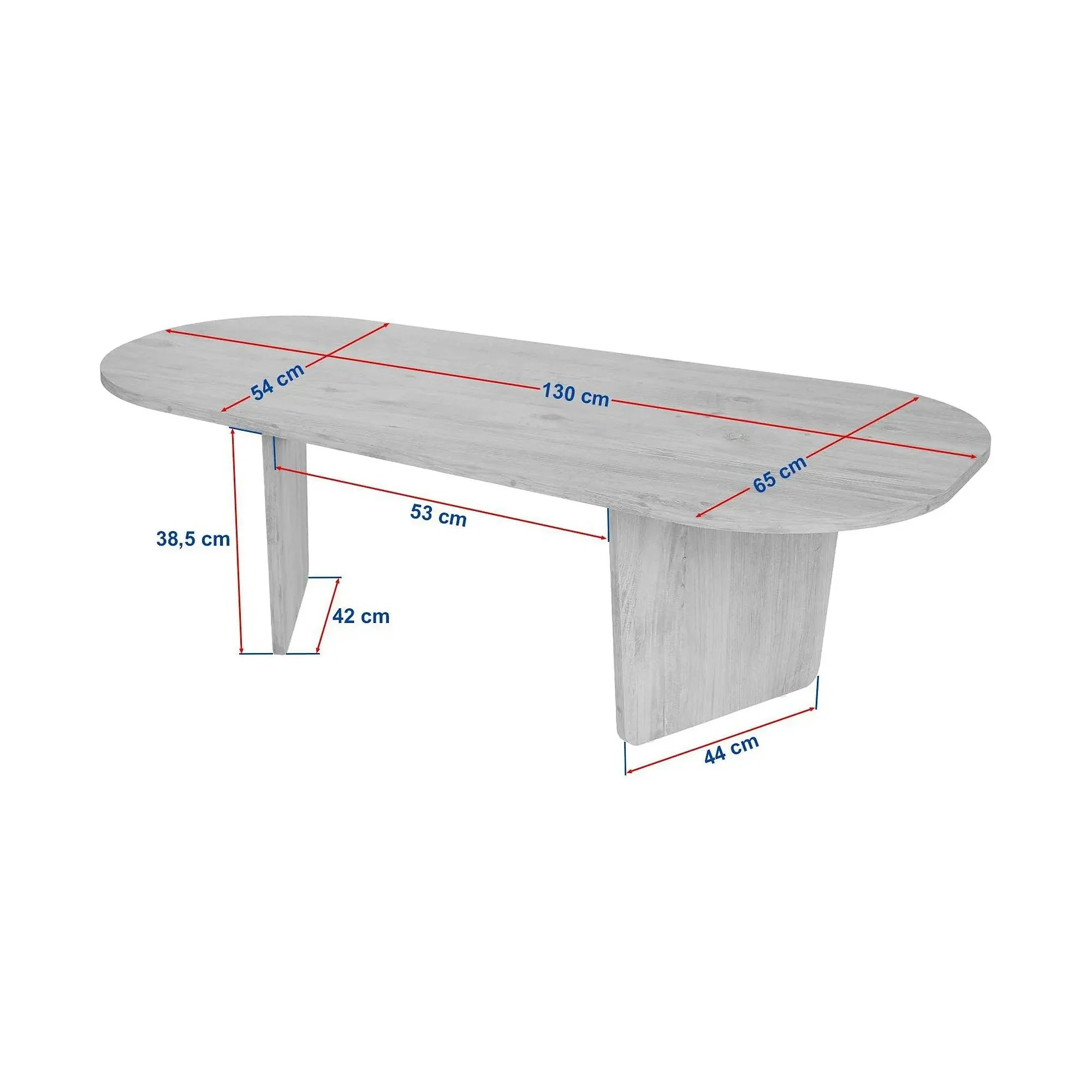 Masuta cafea OVALIS, nuc, PAL, 130x65x40 cm