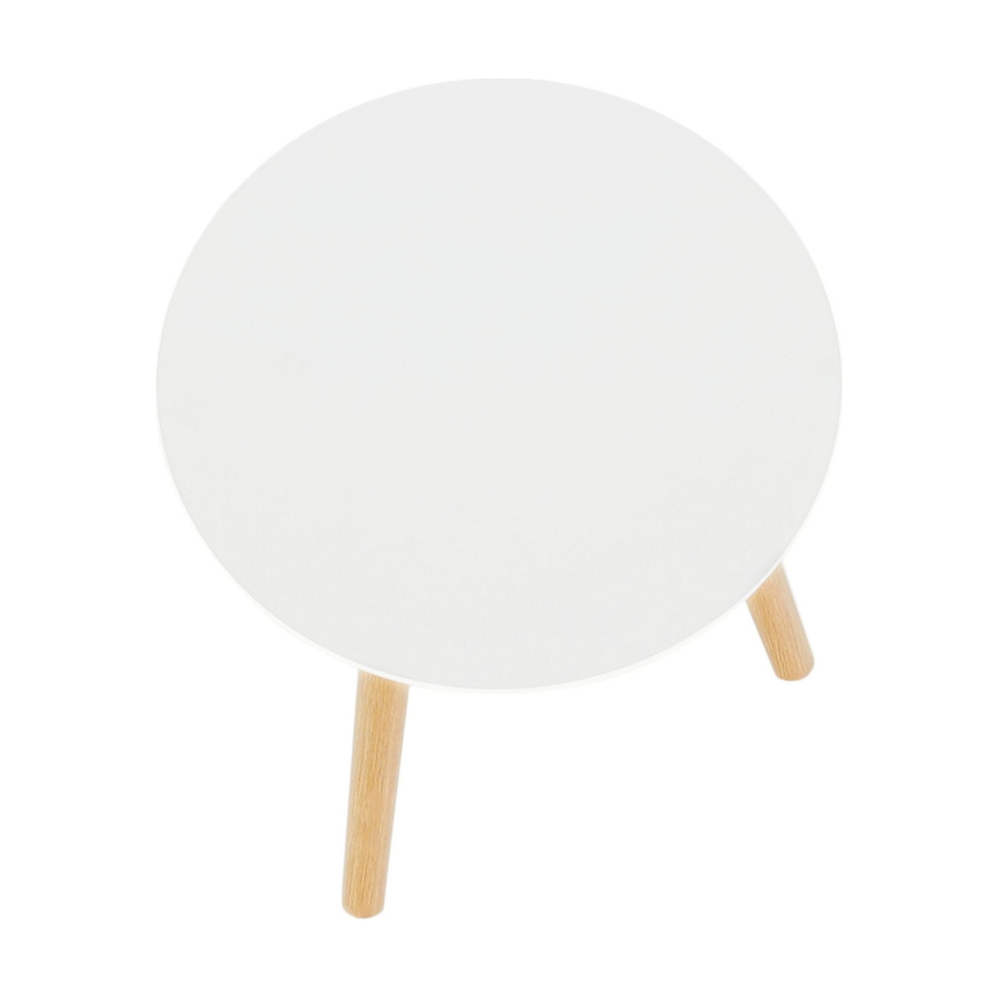 Masuta cafea PAMINO, alb/stejar, lemn, 40x40x42 cm