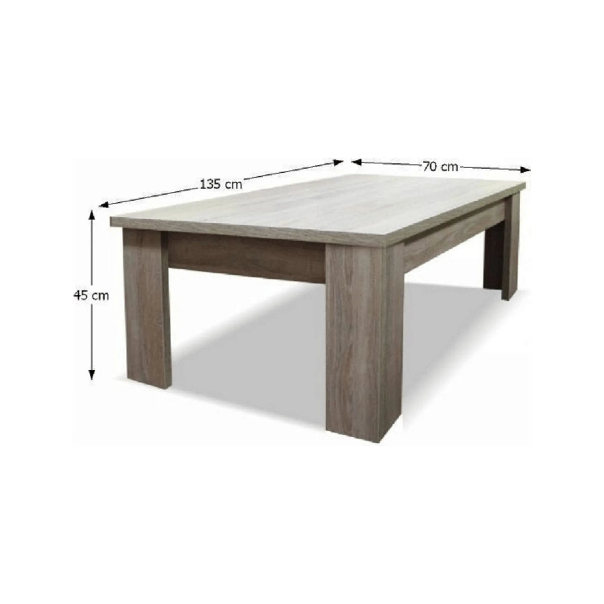 Masuta cafea PANAMA TYP 14, stejar sonoma, PAL melaminat 135x70x45 cm