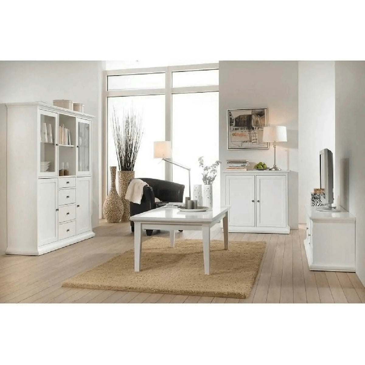 Masuta cafea PARIS 79872, alb, PAL infoliat, 135x75x53 cm