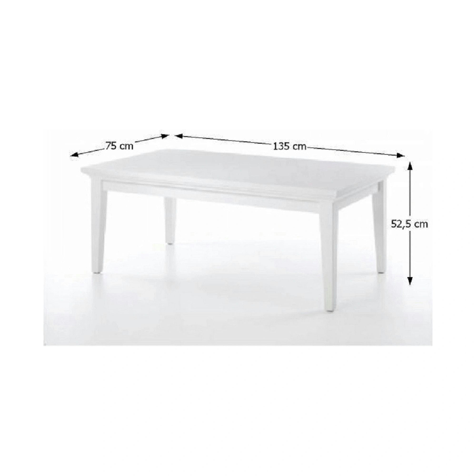 Masuta cafea PARIS 79872, alb, PAL infoliat, 135x75x53 cm