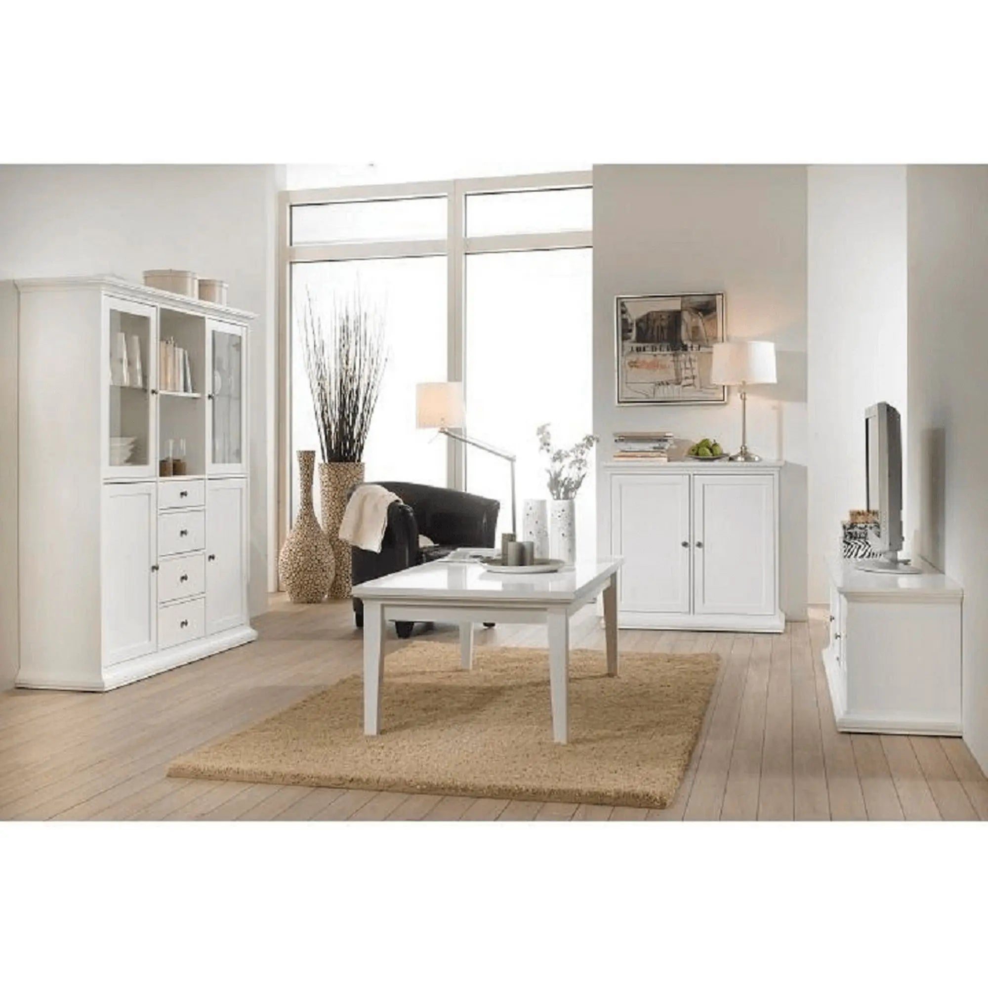 Masuta cafea PARIS 79872, alb, PAL infoliat, 135x75x53 cm