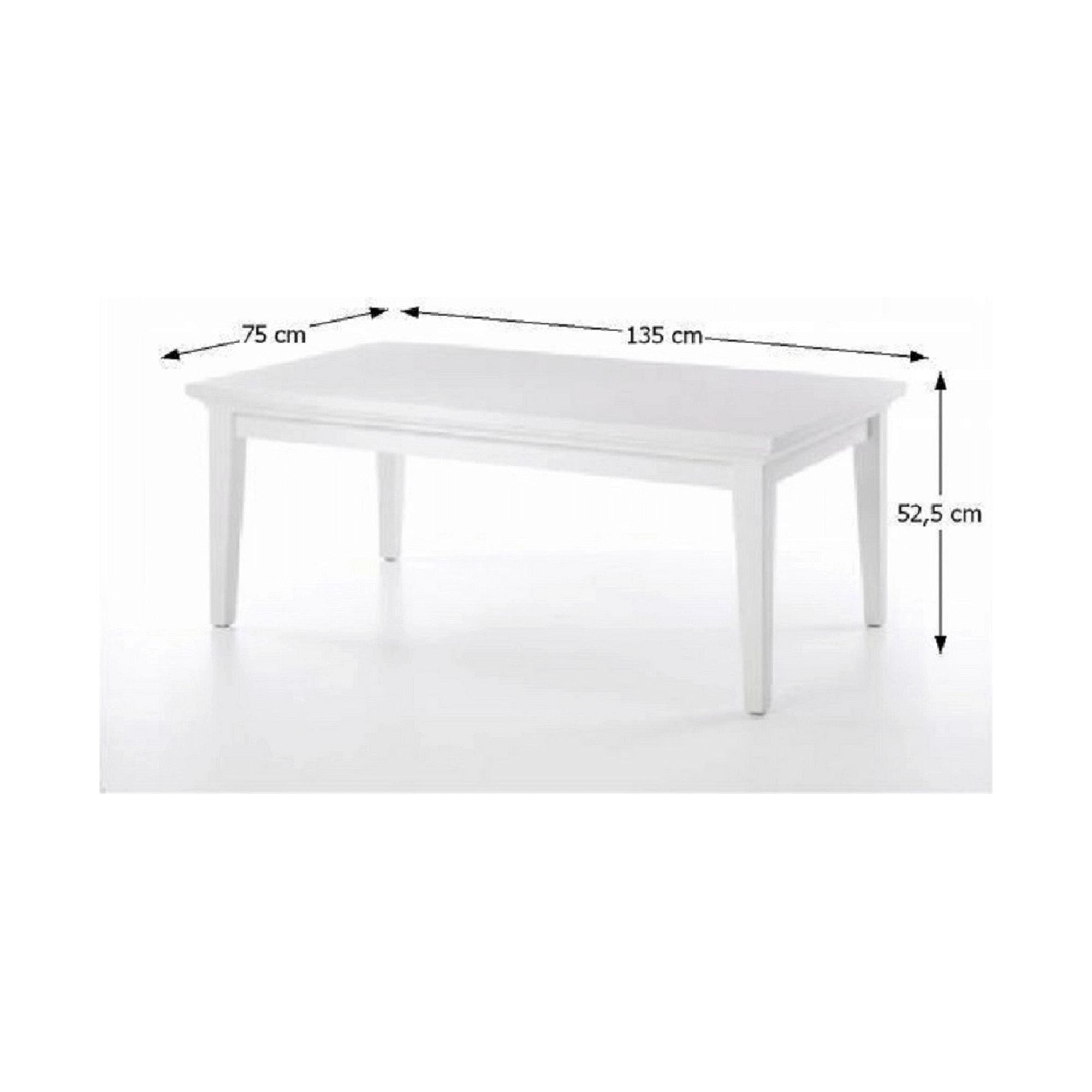 Masuta cafea PARIS 79872, alb, PAL infoliat, 135x75x53 cm