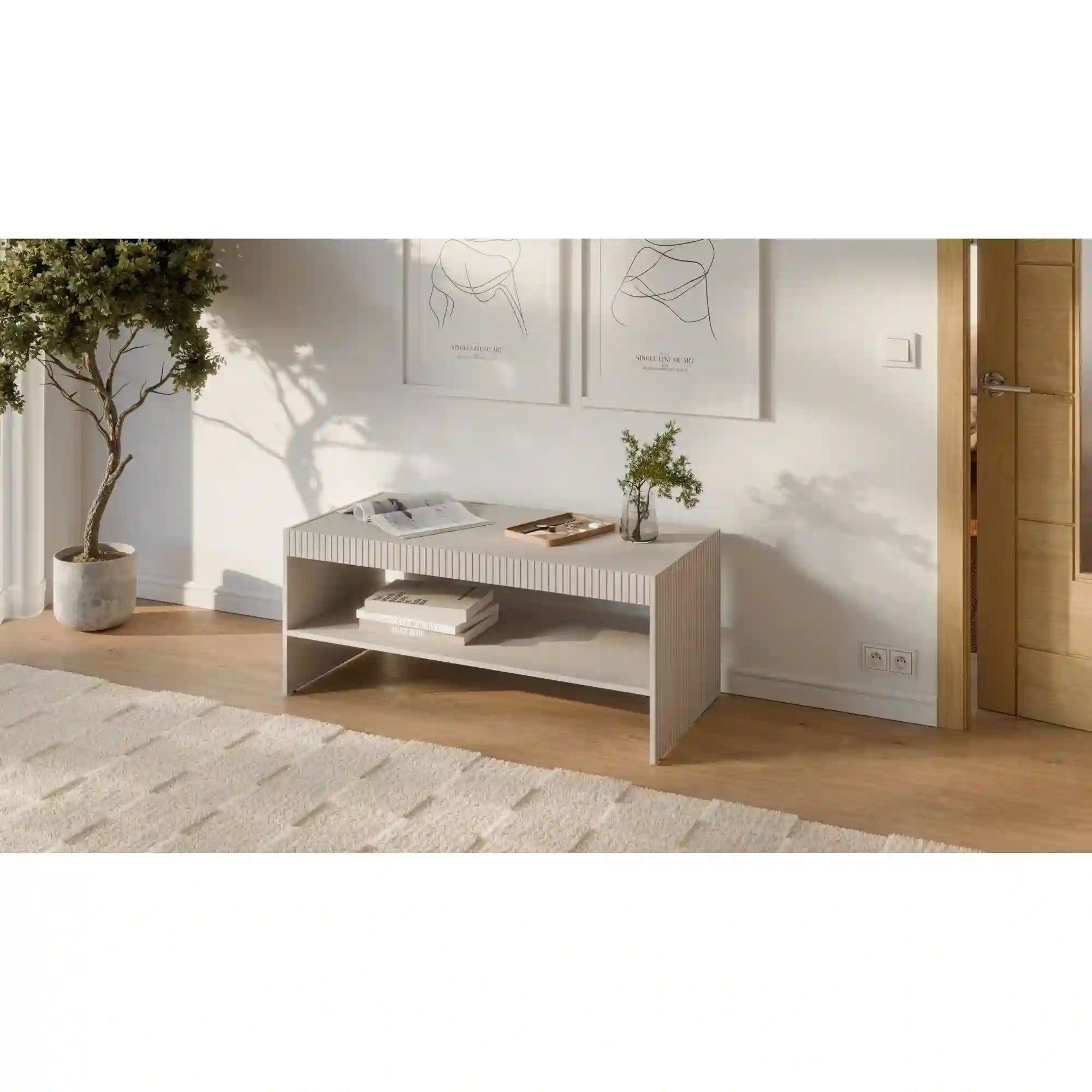 Masuta cafea PAXOS LAW-1, casmir, PAL laminat, 120x50x57 cm