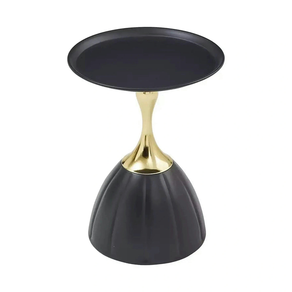Masuta cafea PIANA, negru/auriu, metal, 38x50 cm