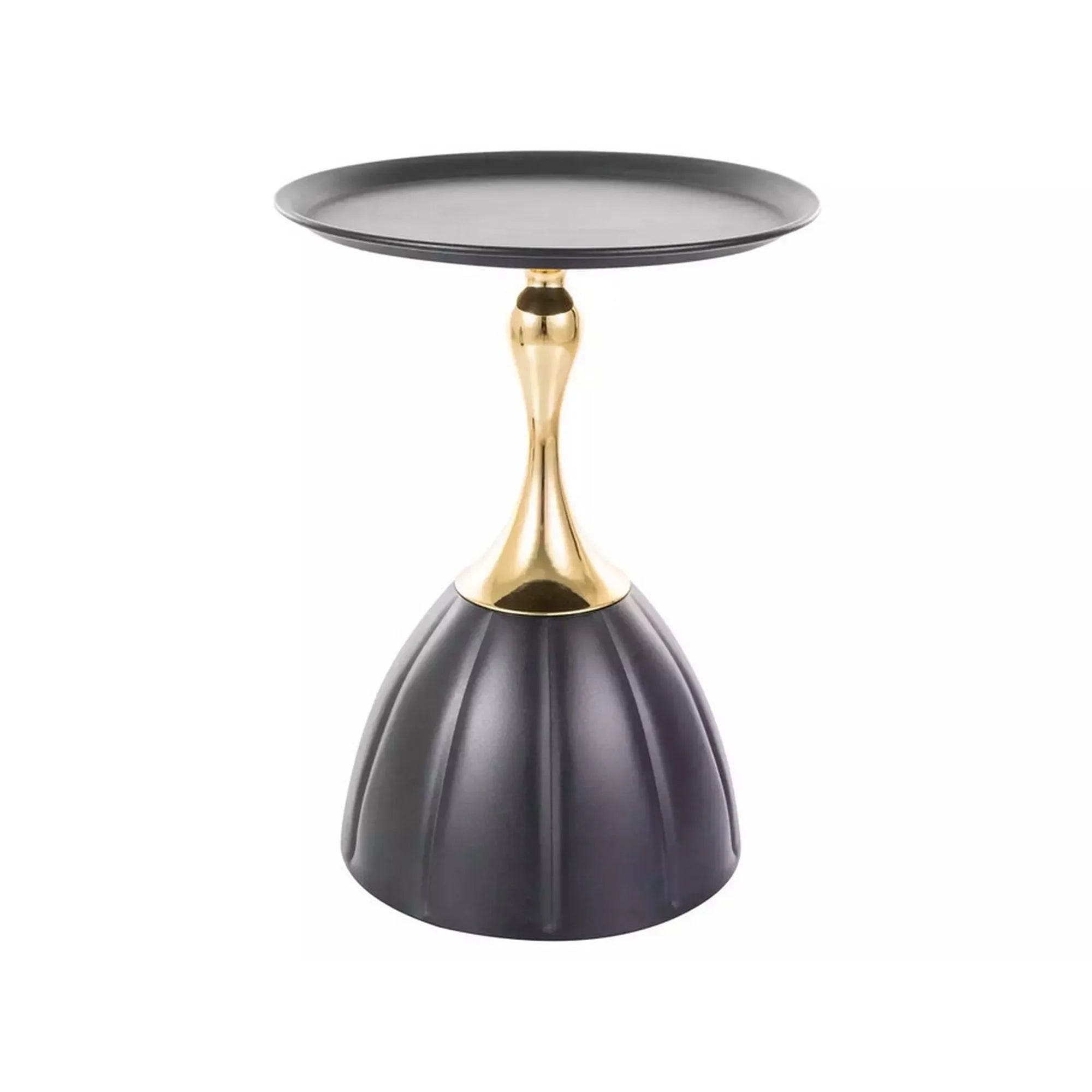 Masuta cafea PIANA, negru/auriu, metal, 38x50 cm