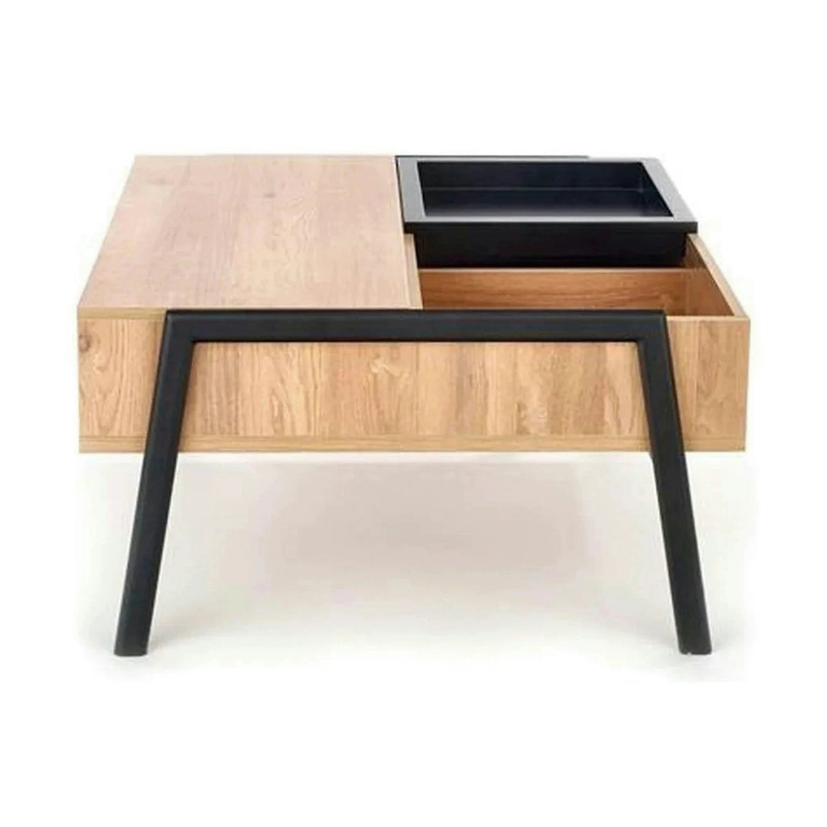 Masuta cafea PODIUM, stejar/negru, 85x80x43/64 cm