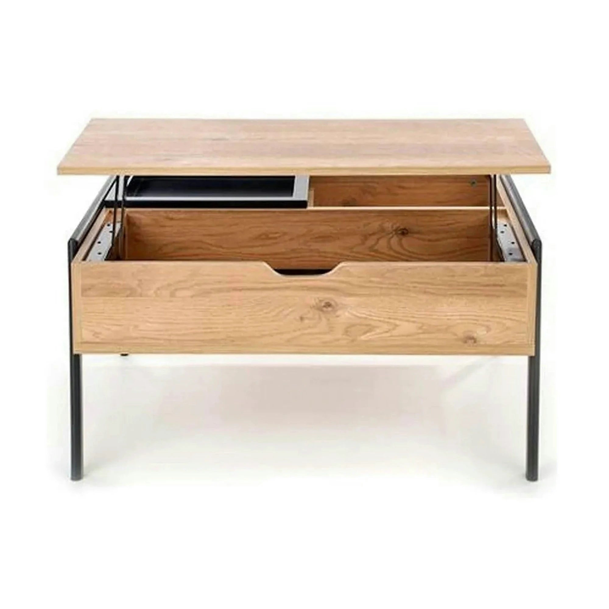 Masuta cafea PODIUM, stejar/negru, 85x80x43/64 cm