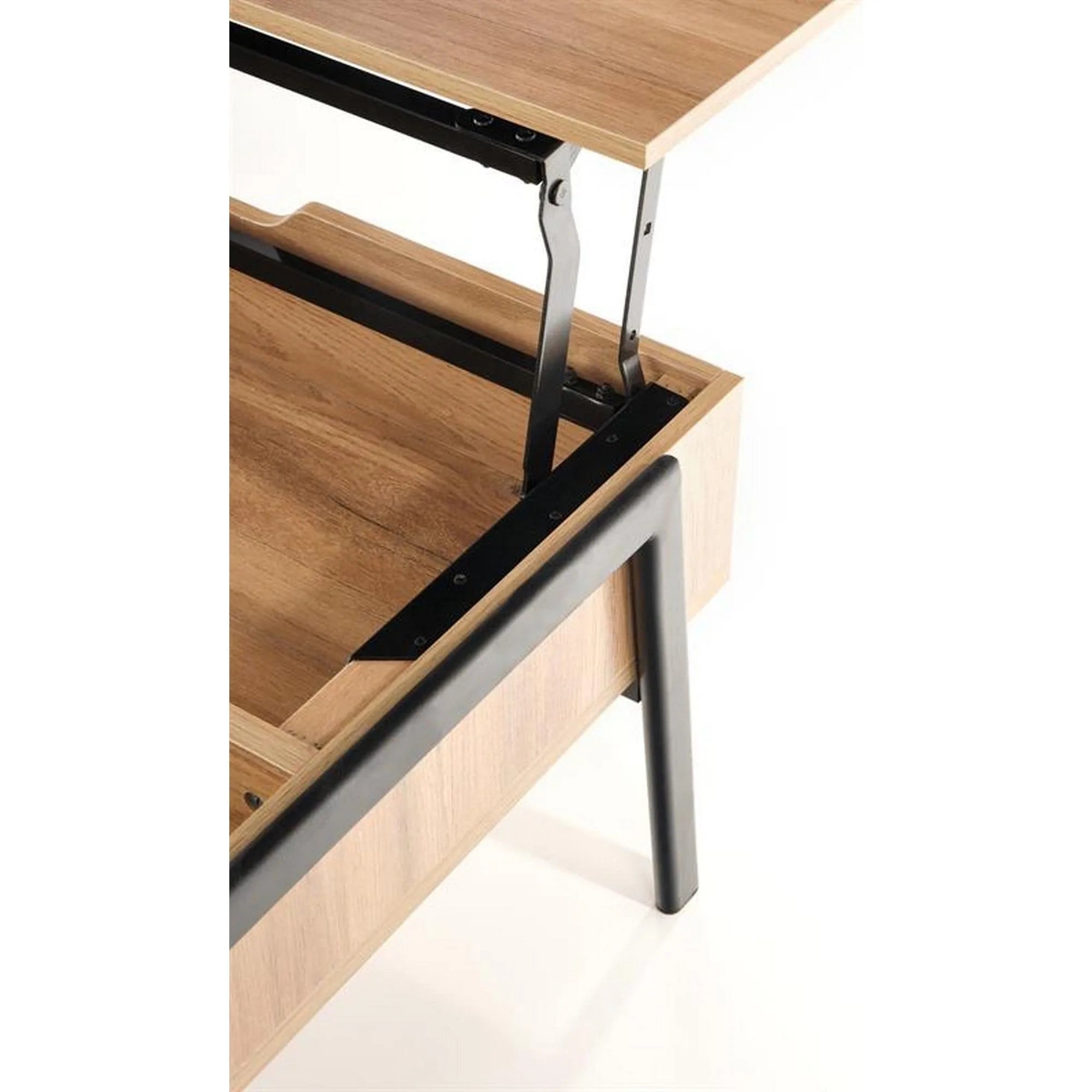 Masuta cafea PODIUM, stejar/negru, 85x80x43/64 cm