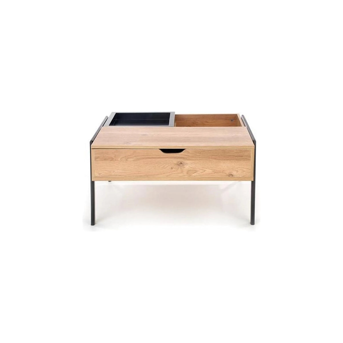 Masuta cafea PODIUM, stejar/negru, 85x80x43/64 cm