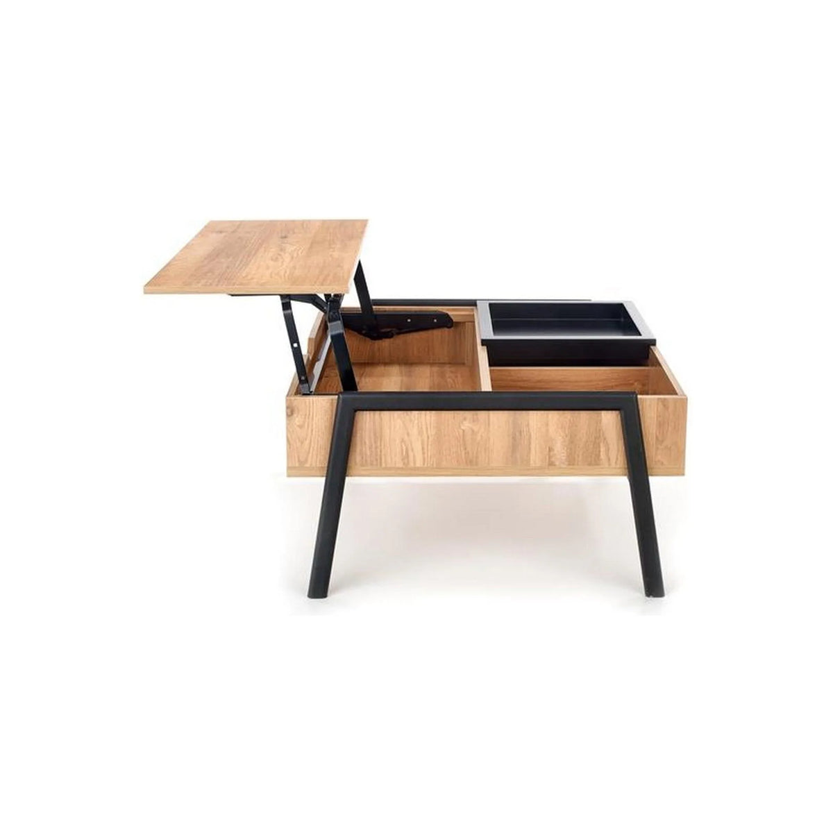 Masuta cafea PODIUM, stejar/negru, 85x80x43/64 cm
