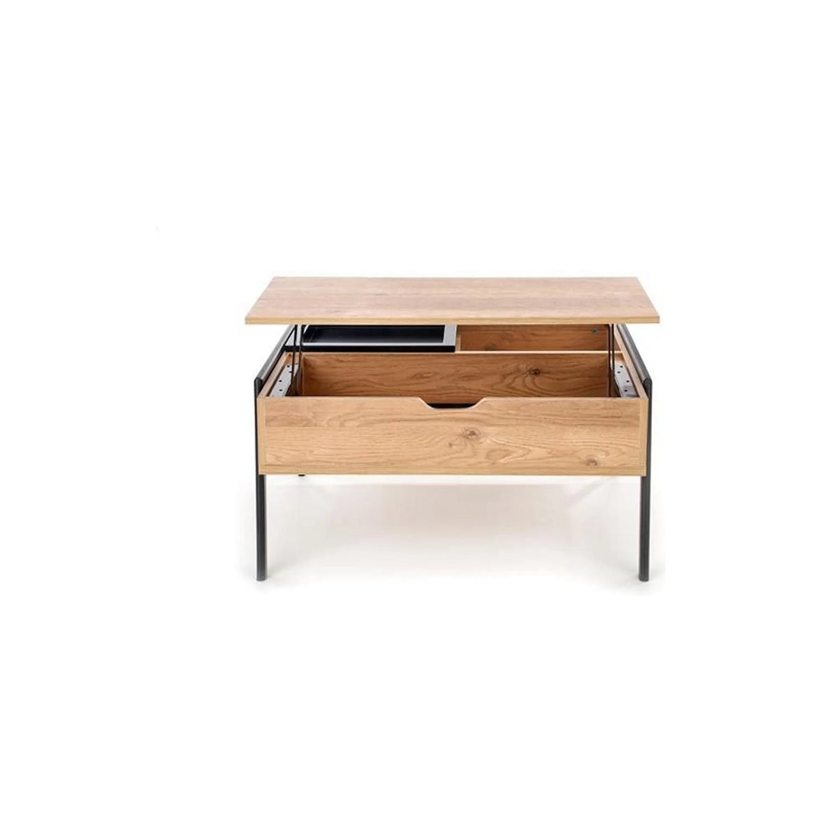 Masuta cafea PODIUM, stejar/negru, 85x80x43/64 cm