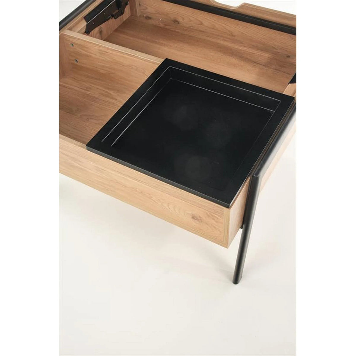 Masuta cafea PODIUM, stejar/negru, 85x80x43/64 cm