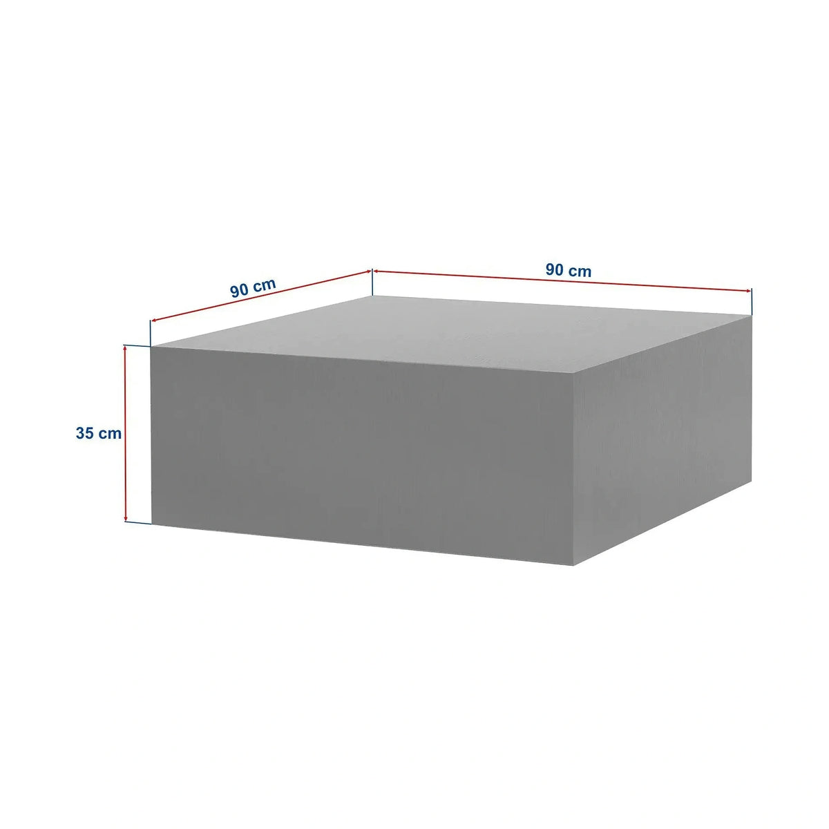 Masuta cafea PRIZMA, alb cu efect de marmura, 90x90x35 cm
