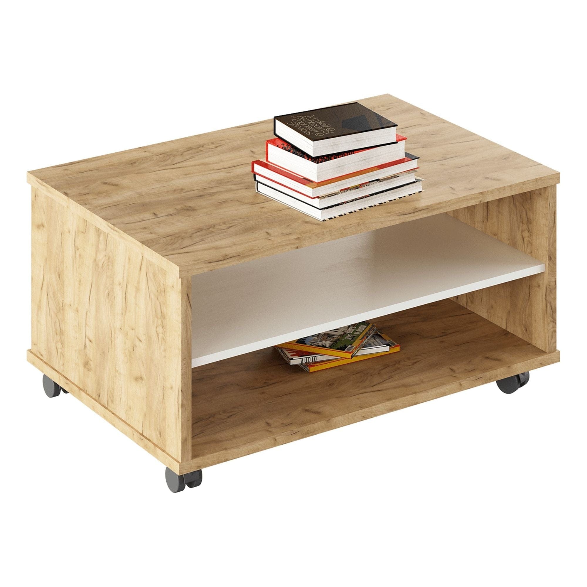 Masuta cafea RIOMA TYP 32, stejar artisan/alb, DTD laminat, 90x60x45 cm