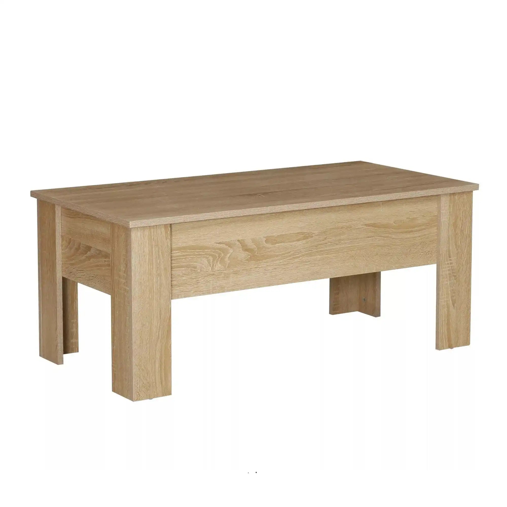 Masuta cafea RIWA, stejar, PAL, 100x50x42/56 cm