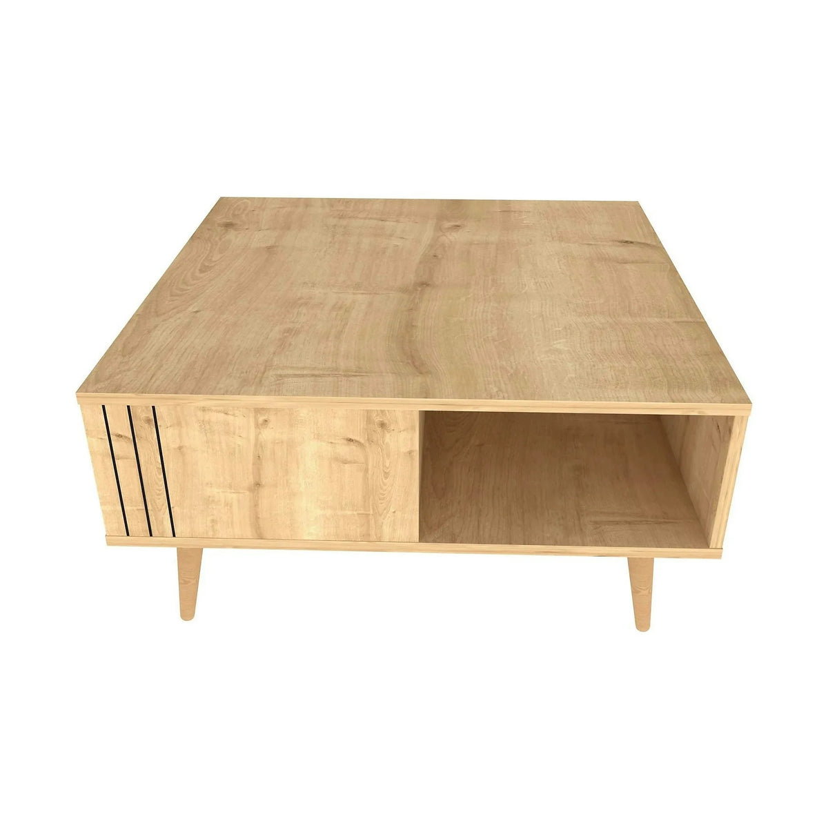 Masuta cafea Ronas, stejar, PAL melaminat, 90x90x46.5 cm