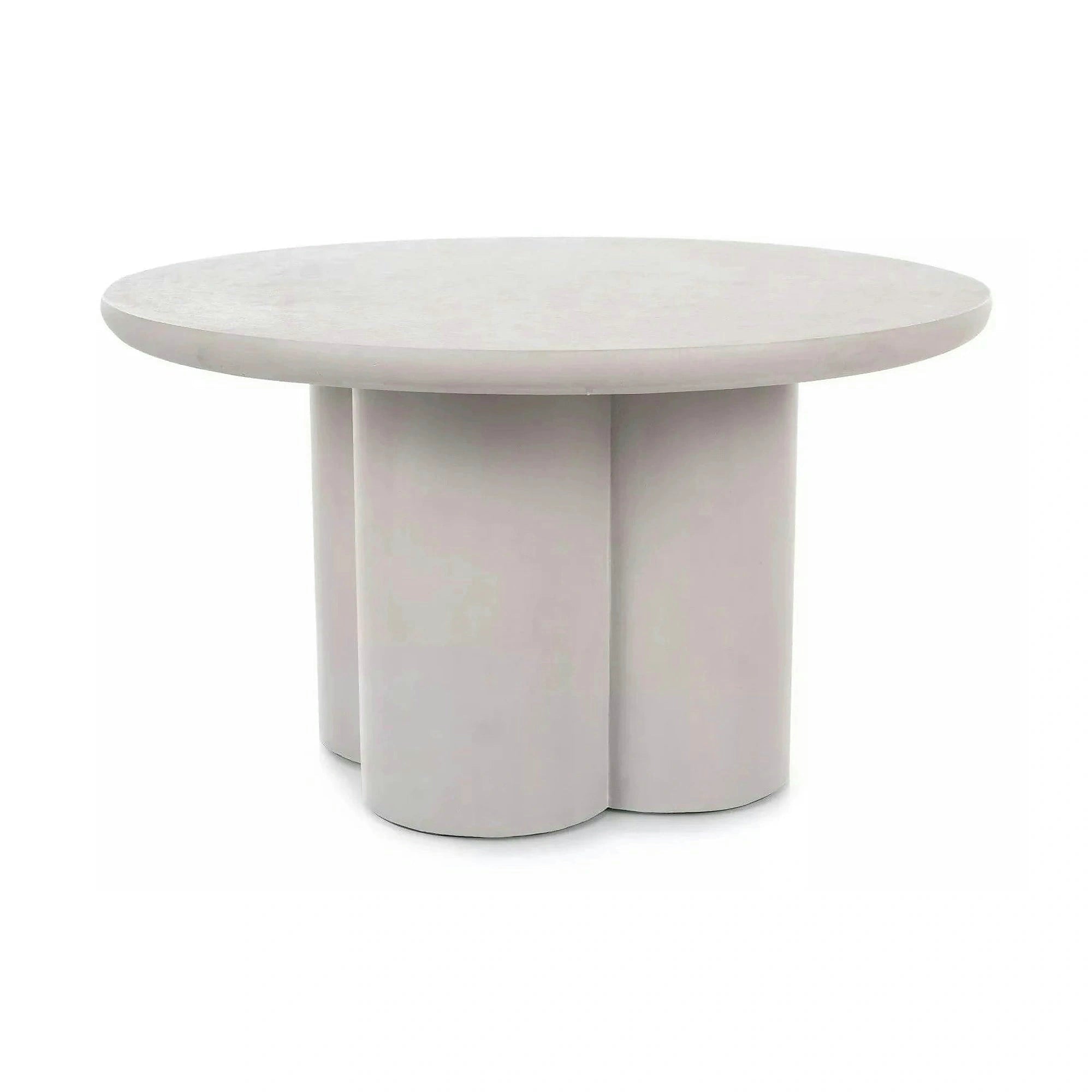 Masuta cafea ROSALIA, gri deschis, microciment, 80x45 cm