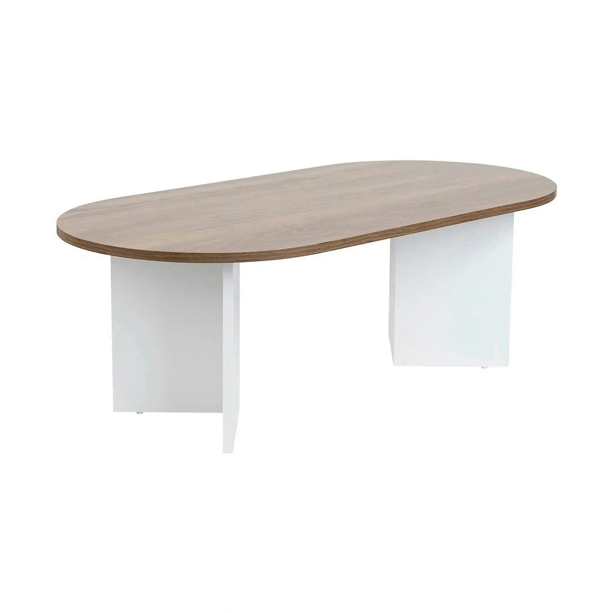 Masuta cafea SABLE, nuc/alb, PAL, 119x60x40 cm