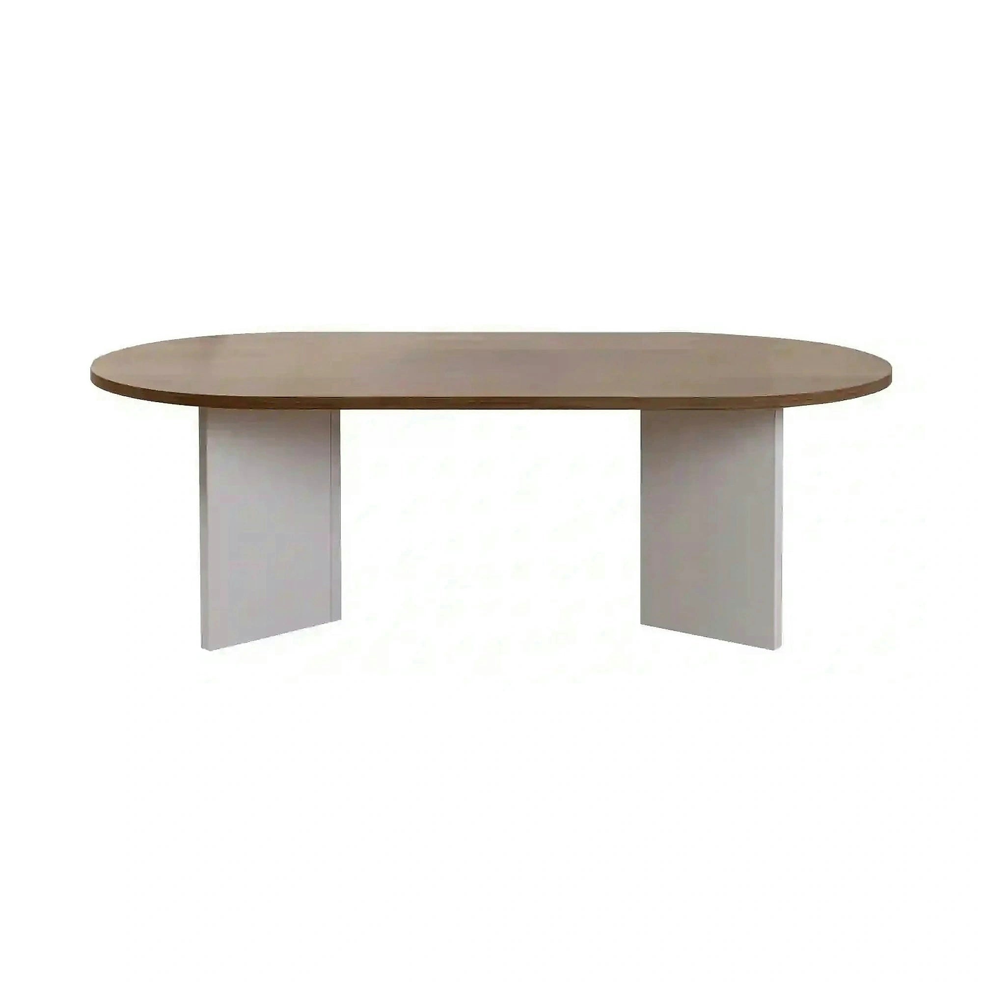 Masuta cafea SABLE, nuc/alb, PAL, 119x60x40 cm