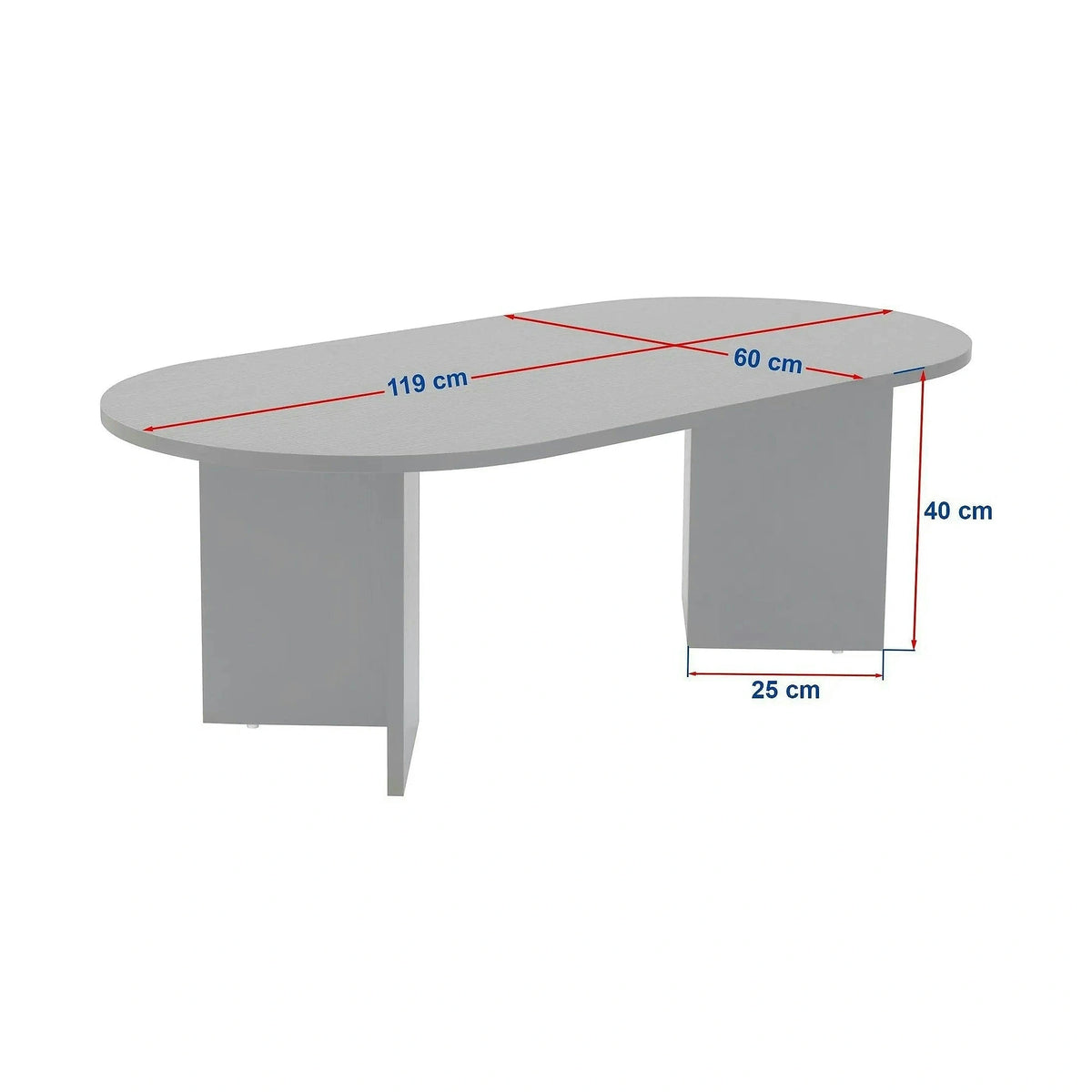Masuta cafea SABLE, nuc/alb, PAL, 119x60x40 cm