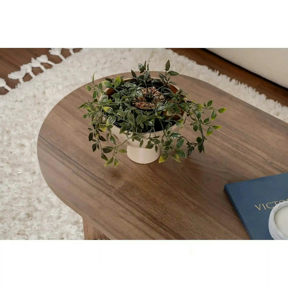 Masuta cafea SABLE, nuc, PAL, 119x60x40 cm
