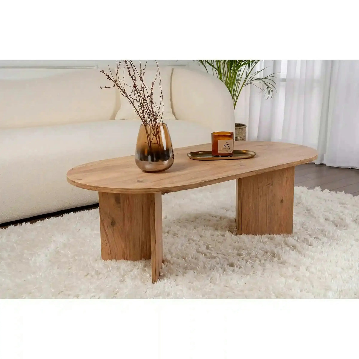 Masuta cafea SABLE, pin, PAL, 119x60x40 cm