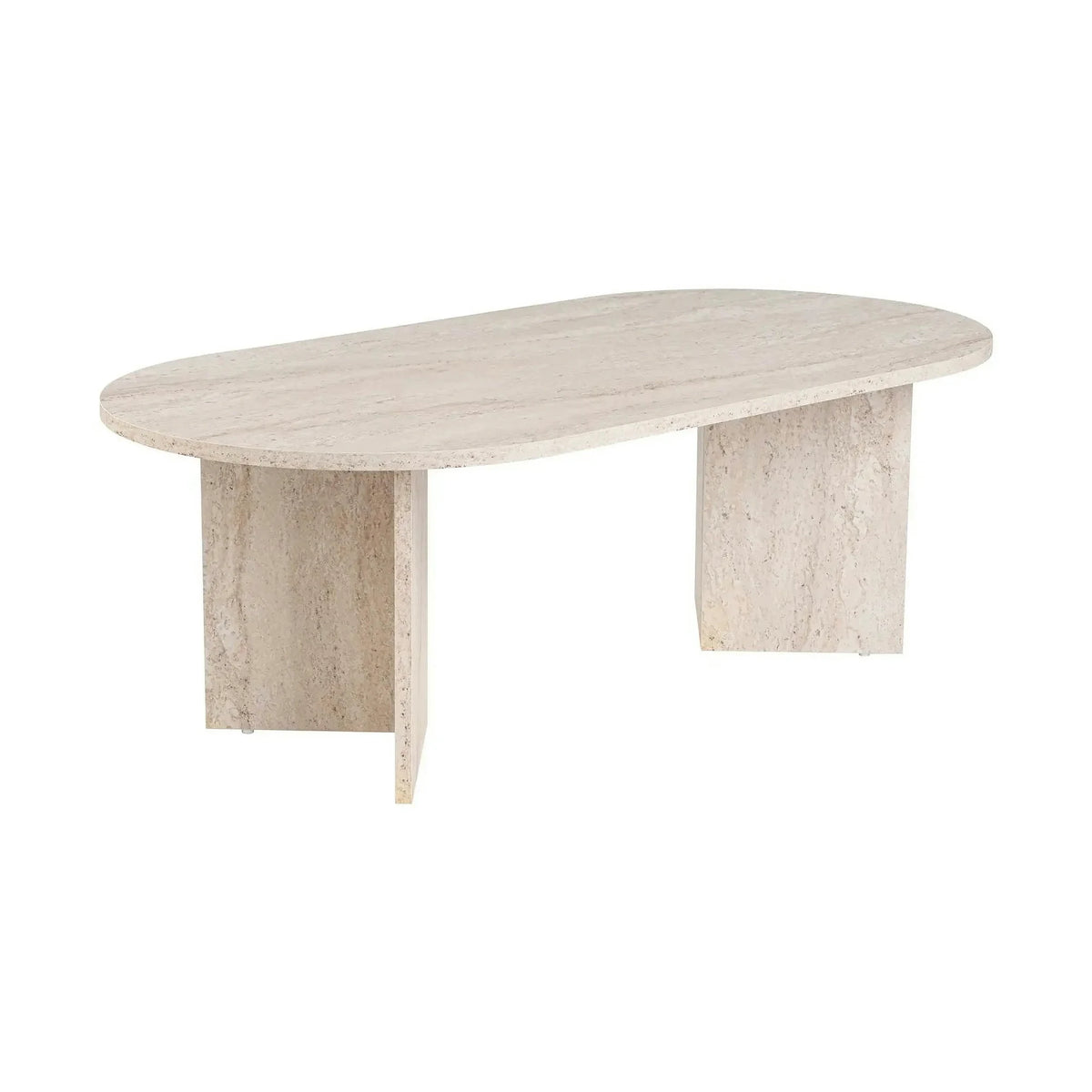Masuta cafea SABLE, travertin, PAL, 119x60x40 cm