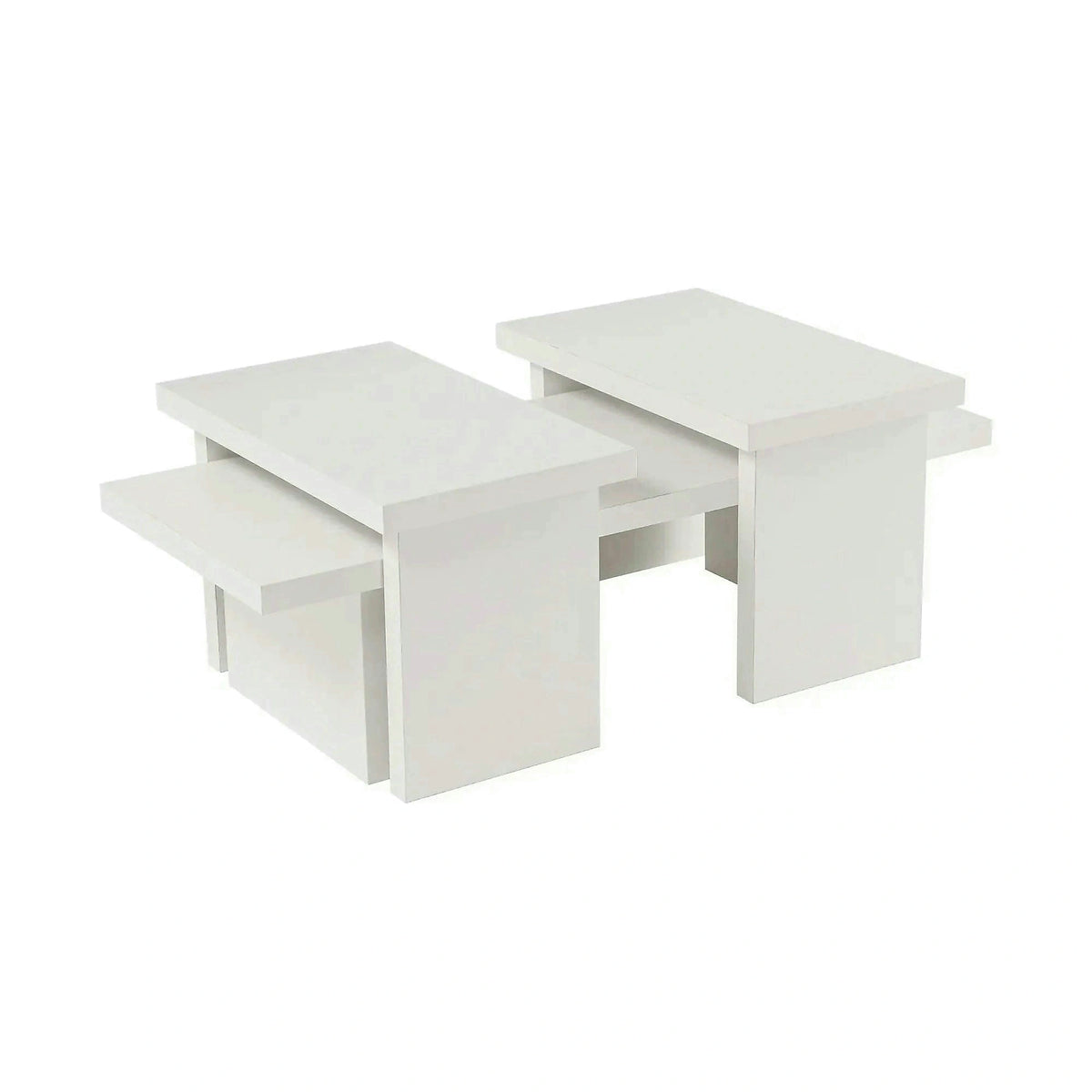 Masuta cafea SANCTUARY, alb, PAL, 110x45x30 cm