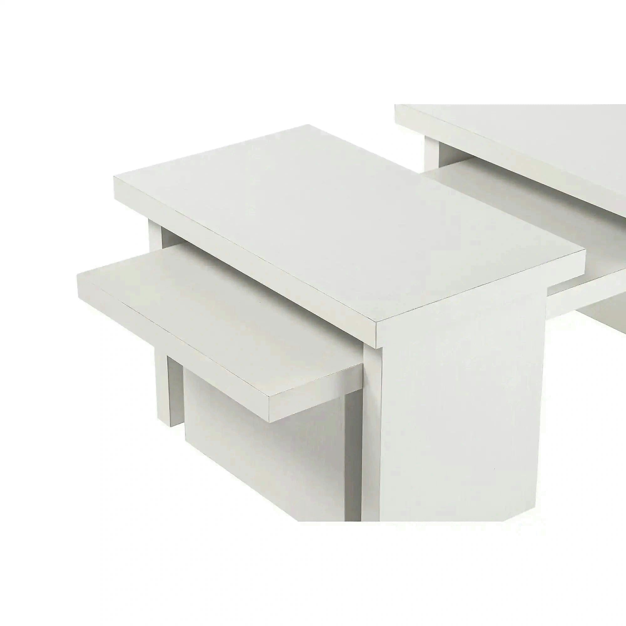 Masuta cafea SANCTUARY, alb, PAL, 110x45x30 cm