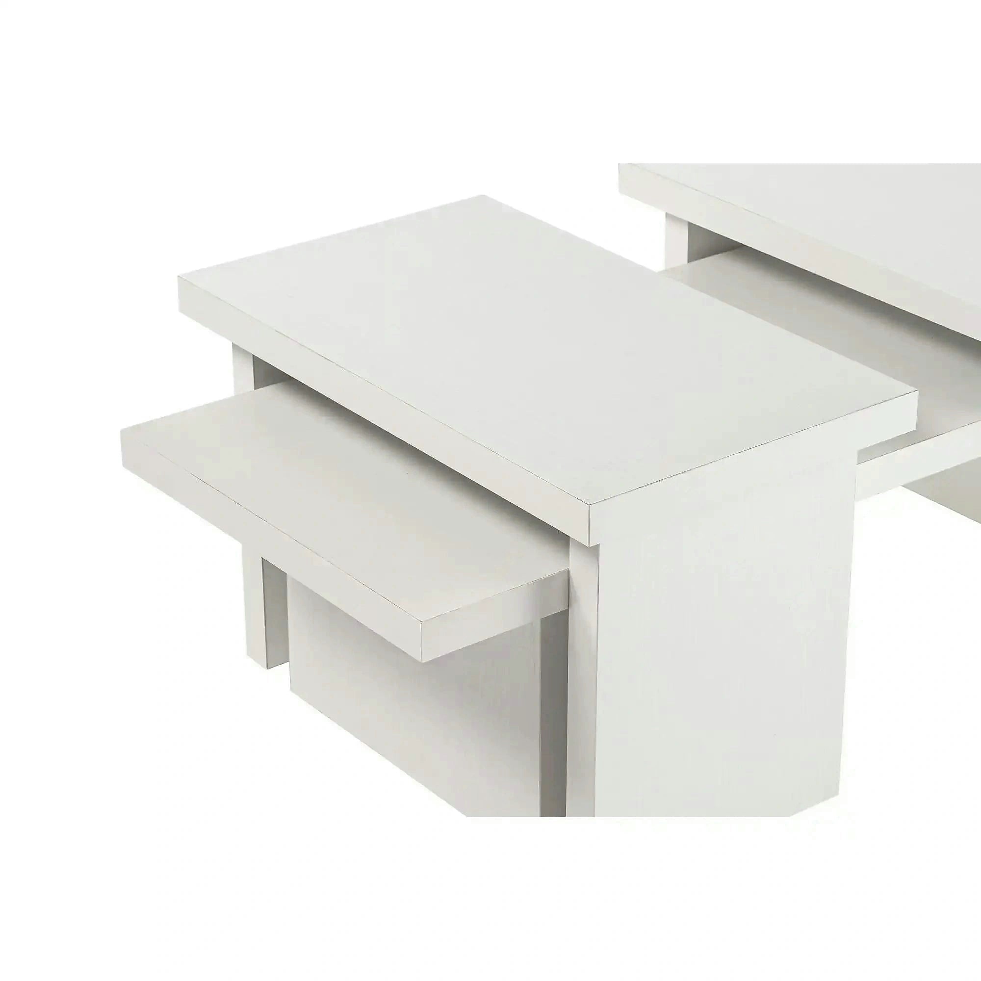 Masuta cafea SANCTUARY, alb, PAL, 110x45x30 cm
