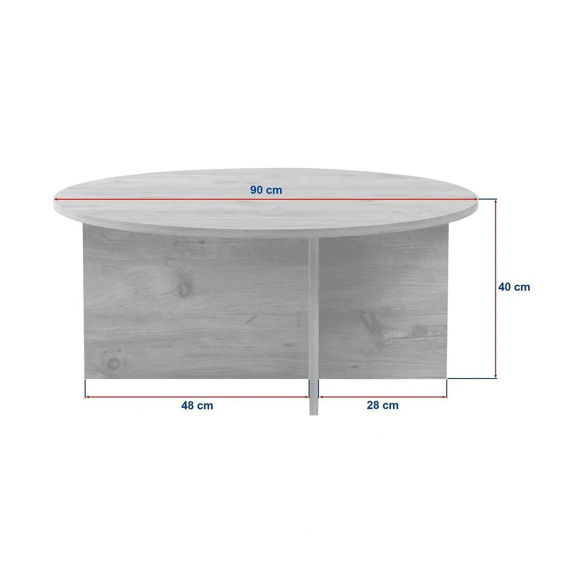 Masuta cafea SOLEIL, nuc, PAL melaminat, 90x90x40 cm
