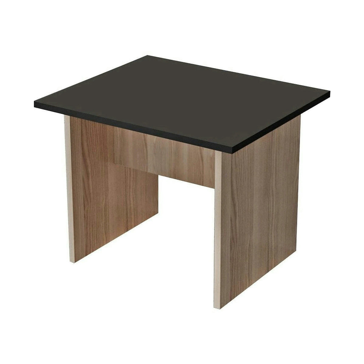 Masuta cafea, stejar/negru, PAL melaminat, 60x50x46 cm