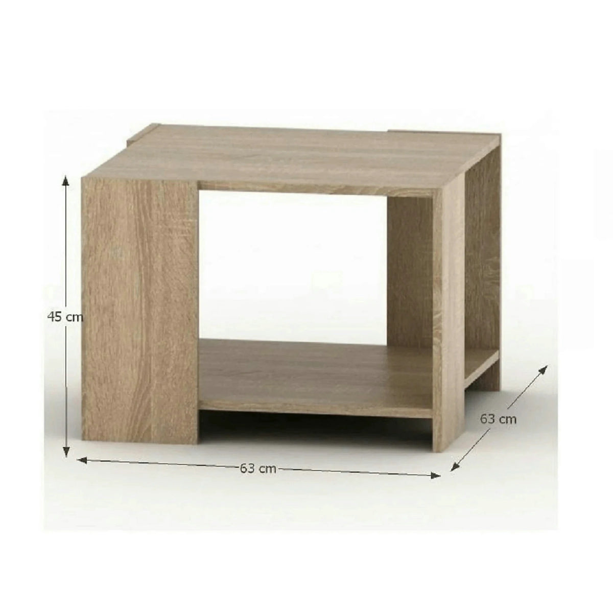 Masuta cafea TEMPO ASISTENT NEW 026, stejar sonoma, PAL melaminat, 63x63x45 cm