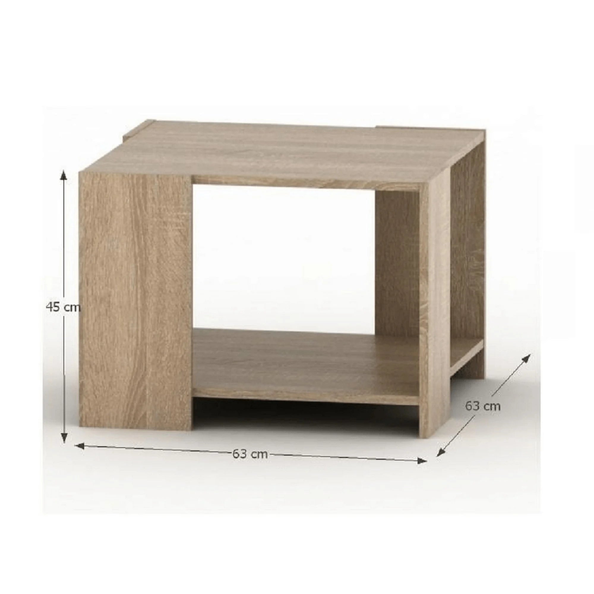 Masuta cafea TEMPO ASISTENT NEW 026, stejar sonoma, PAL melaminat, 63x63x45 cm