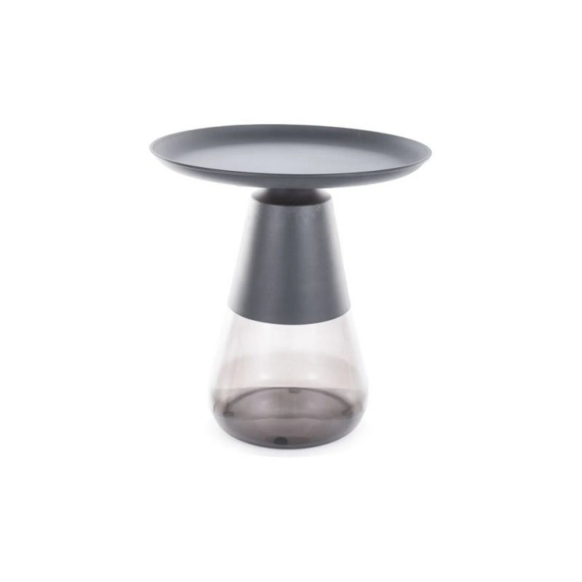 Masuta cafea TIFFANY A BLACK, negru, metal/sticla, 50x52 cm