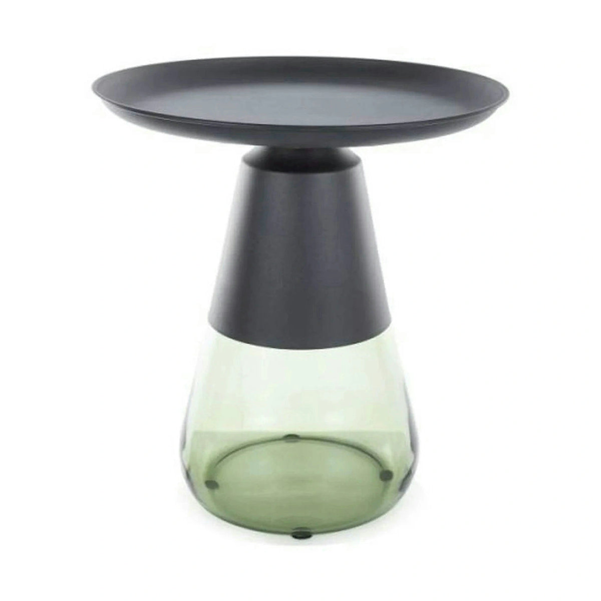 Masuta cafea TIFFANY A BLACK, verde/negru, metal/sticla, 50x52 cm
