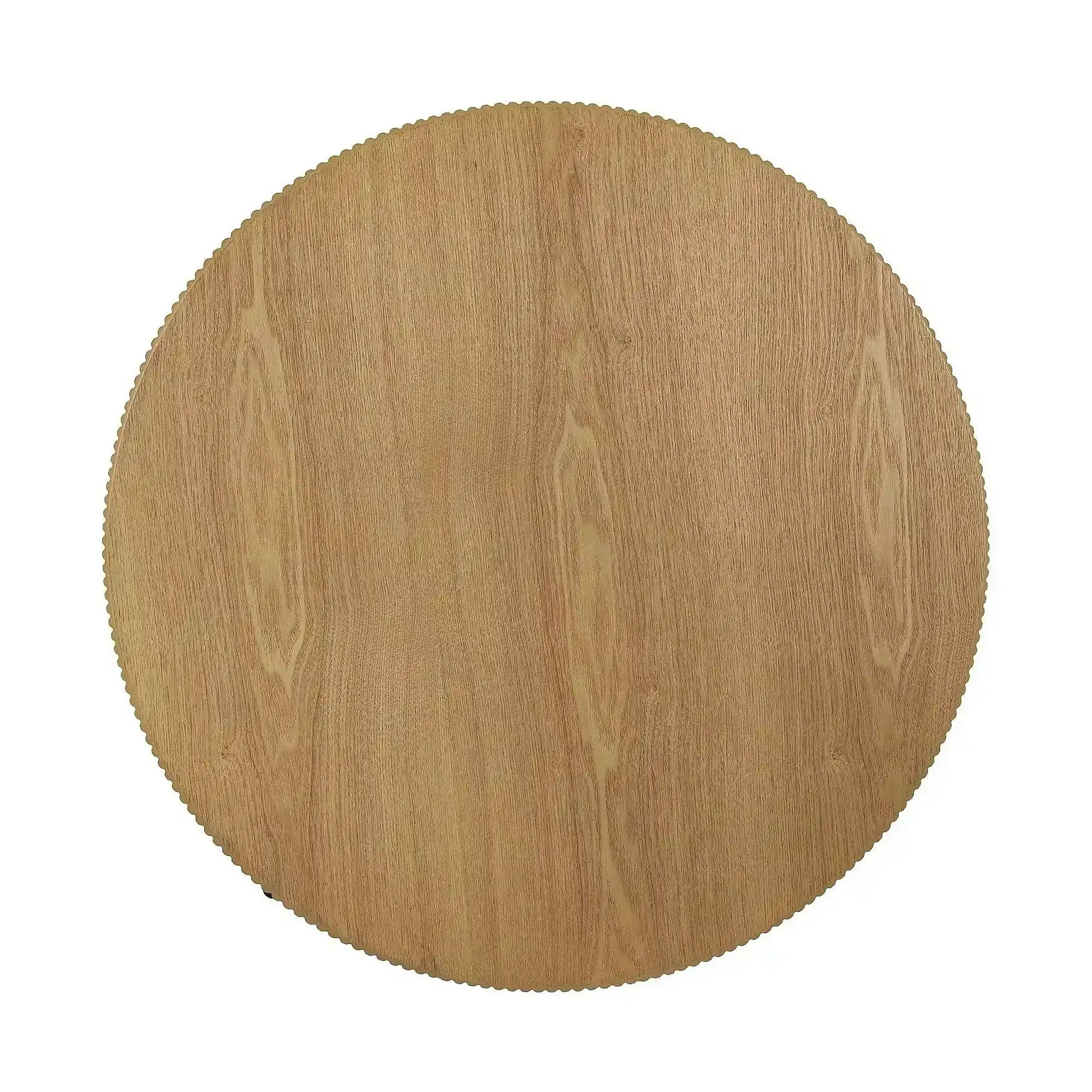 Măsuță cafea TUCA, stejar/negru mat, furnir/metal/MDF, 80x80x40 cm