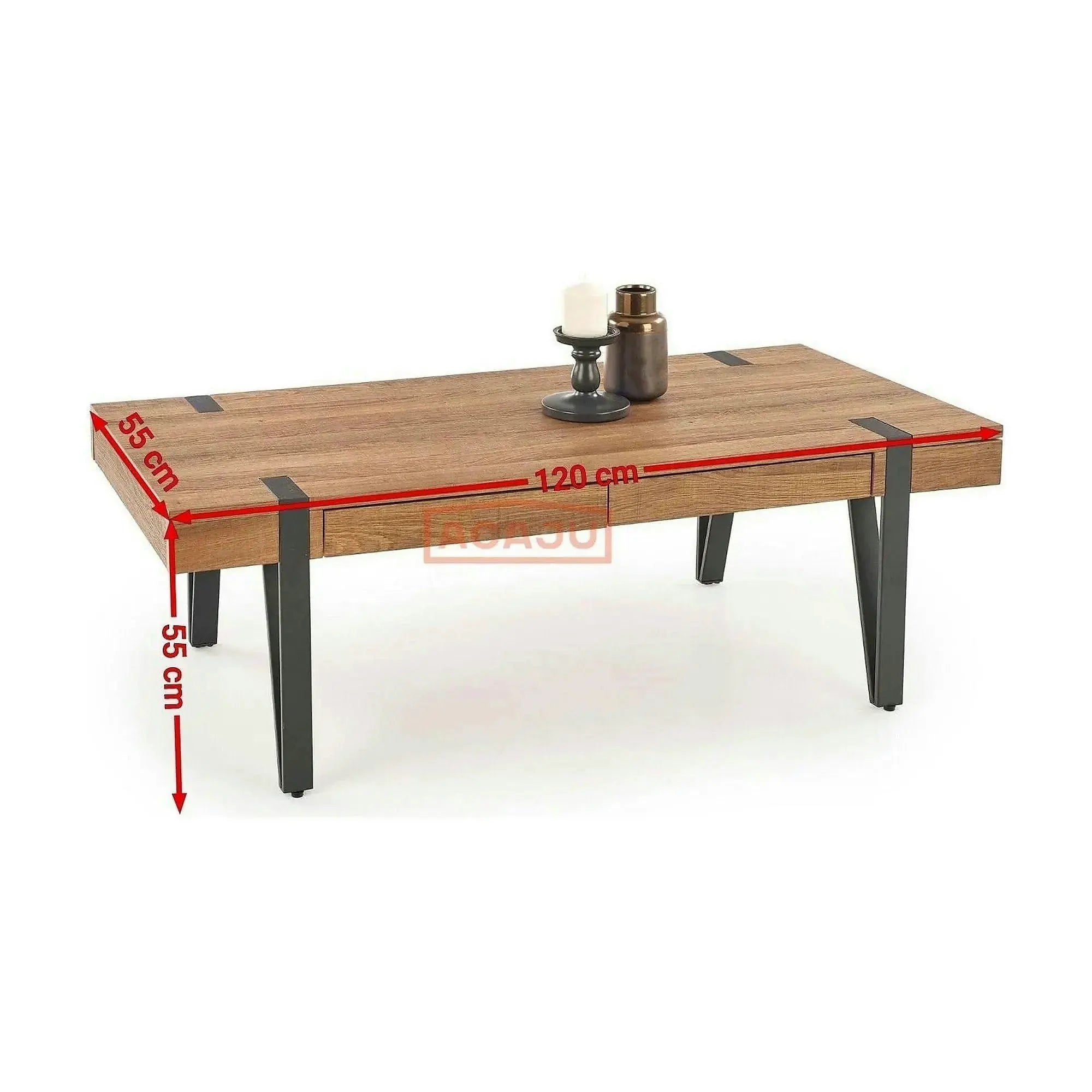Masuta cafea TULUZA, nuc miere, 120x55x41 cm