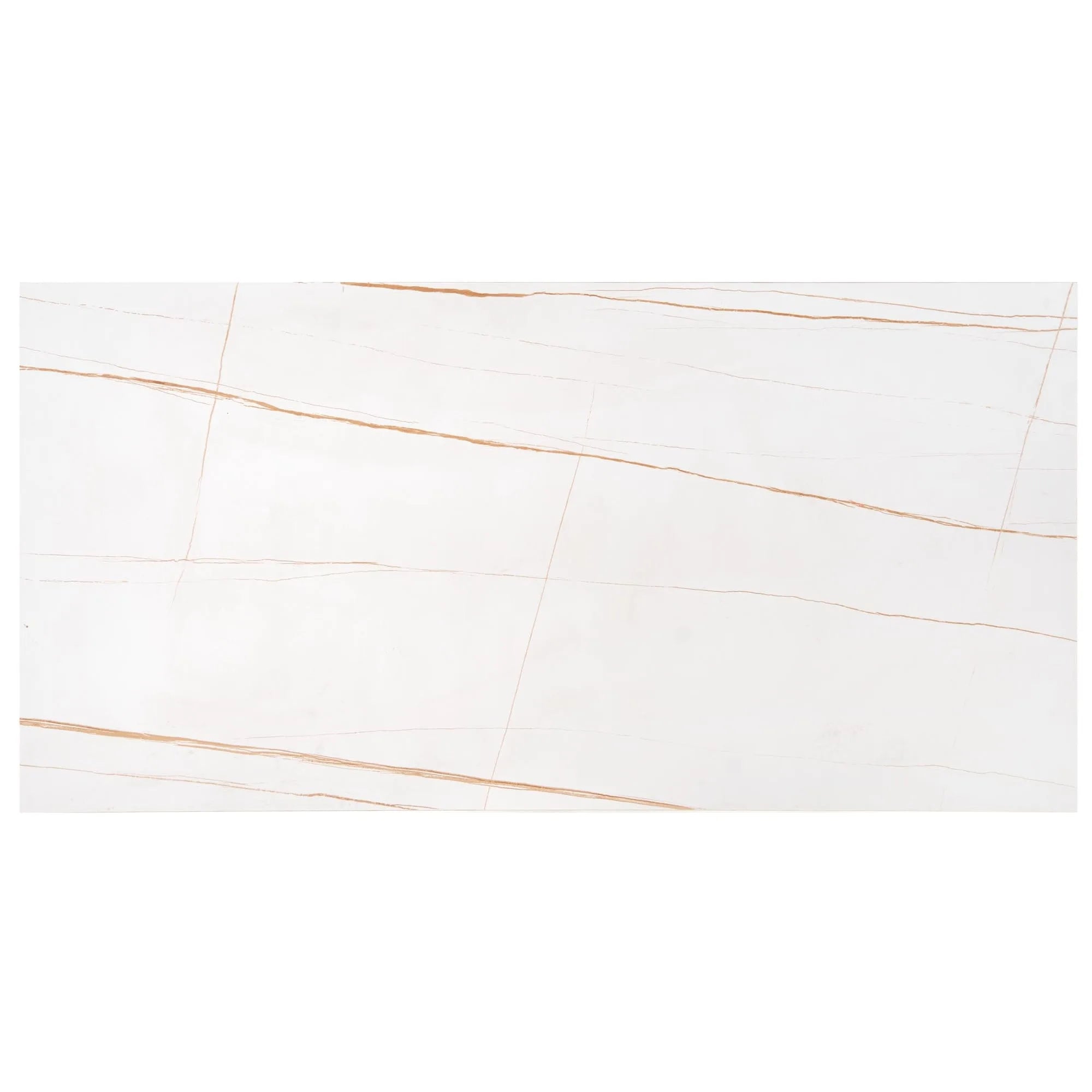 Masuta cafea UNIVERSE 3, alb/auriu, ceramica/metal, 120x60x40 cm