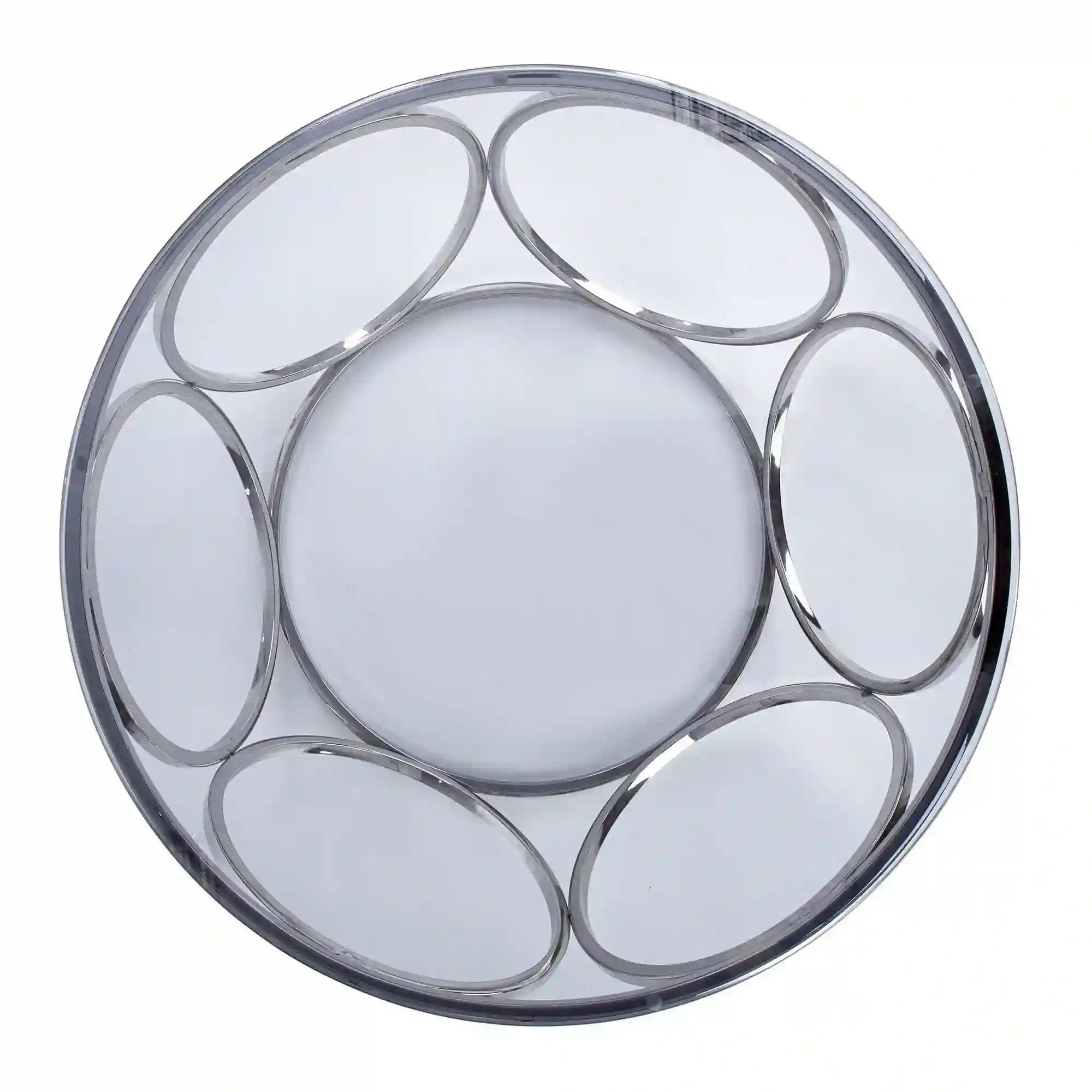 Masuta cafea VENUS argintiu/transparent, sticla/otel, 80x44 cm