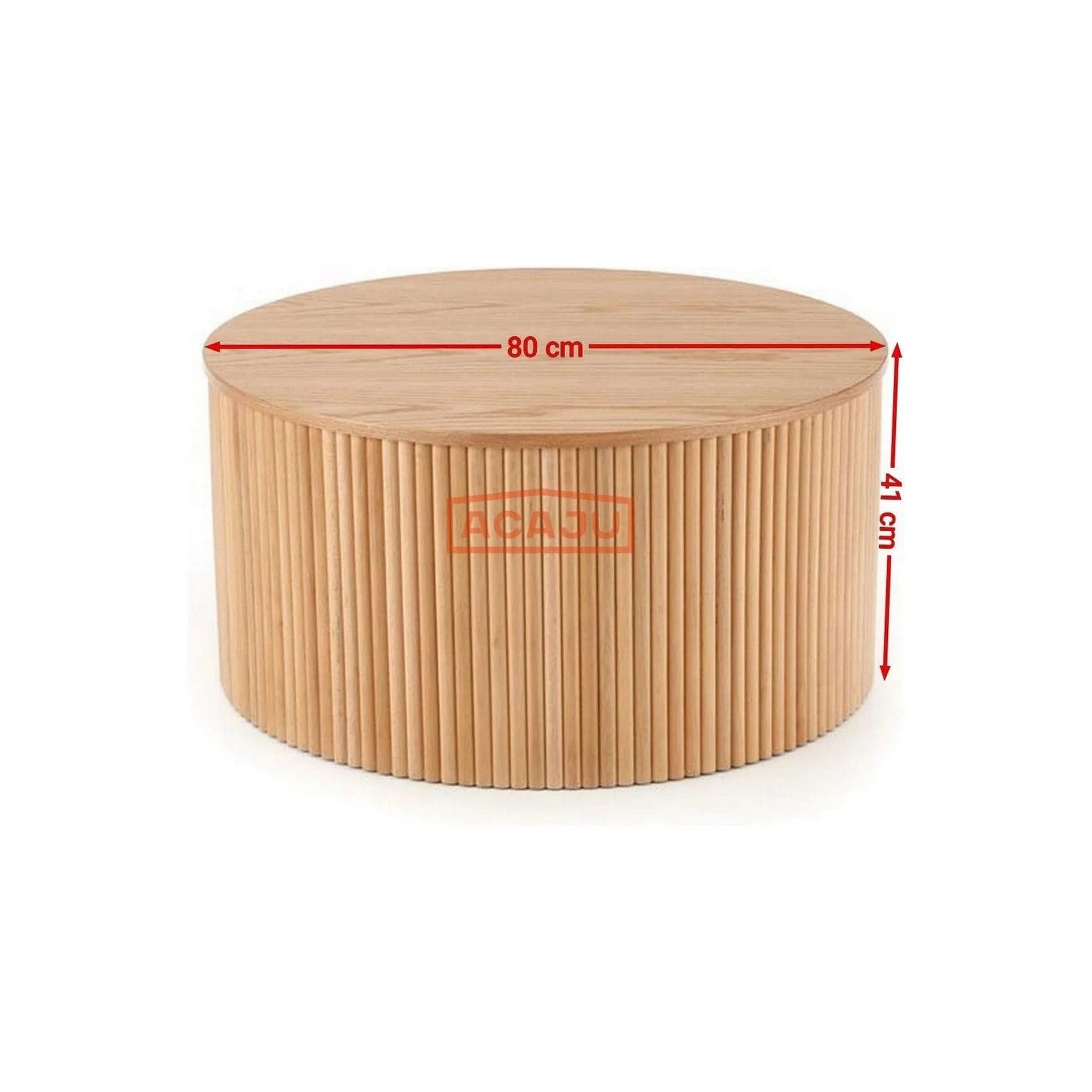 Masuta cafea WOODY, stejar natural, 80x80x41 cm