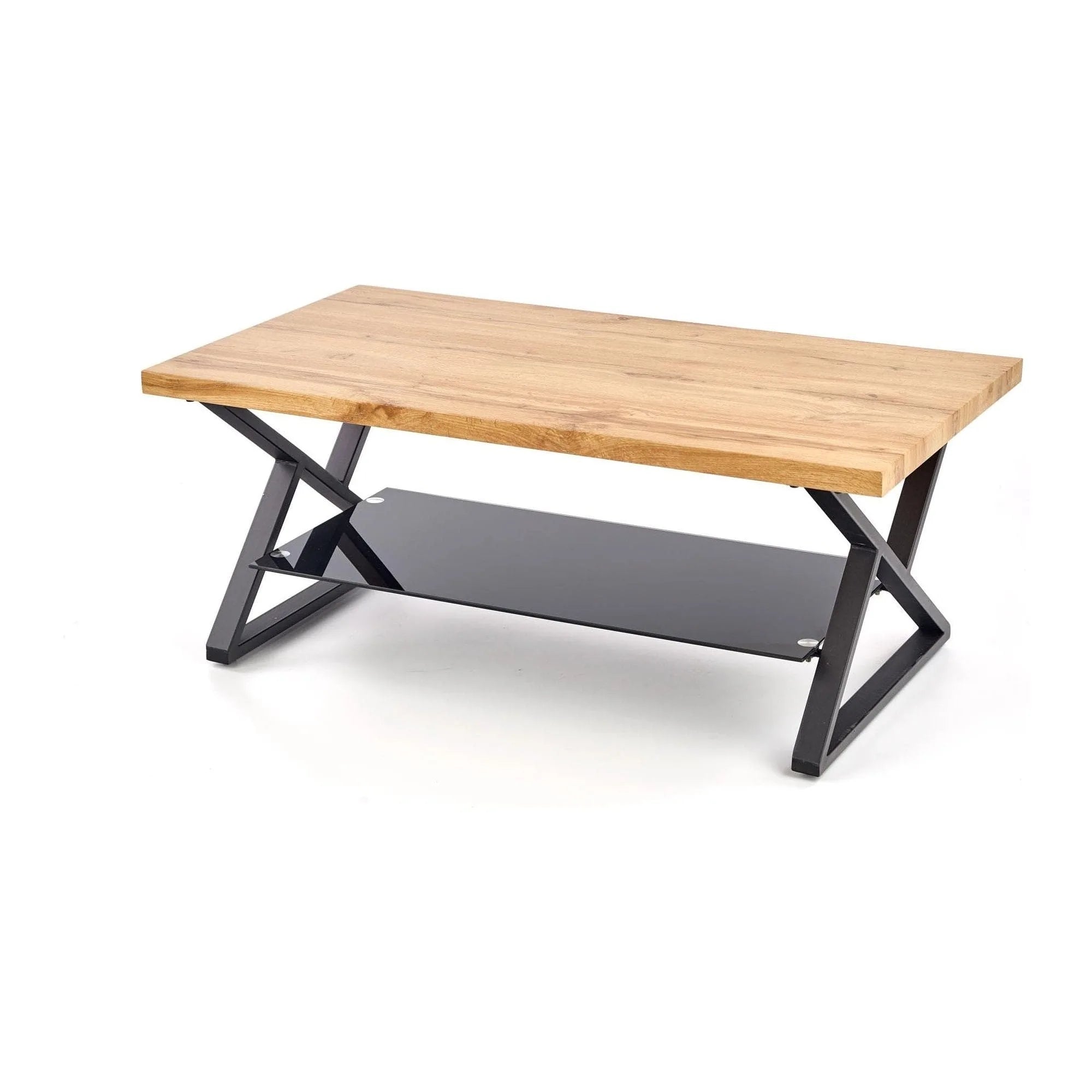 Masuta cafea XENA, negru/stejar natural, 110x60x45 cm