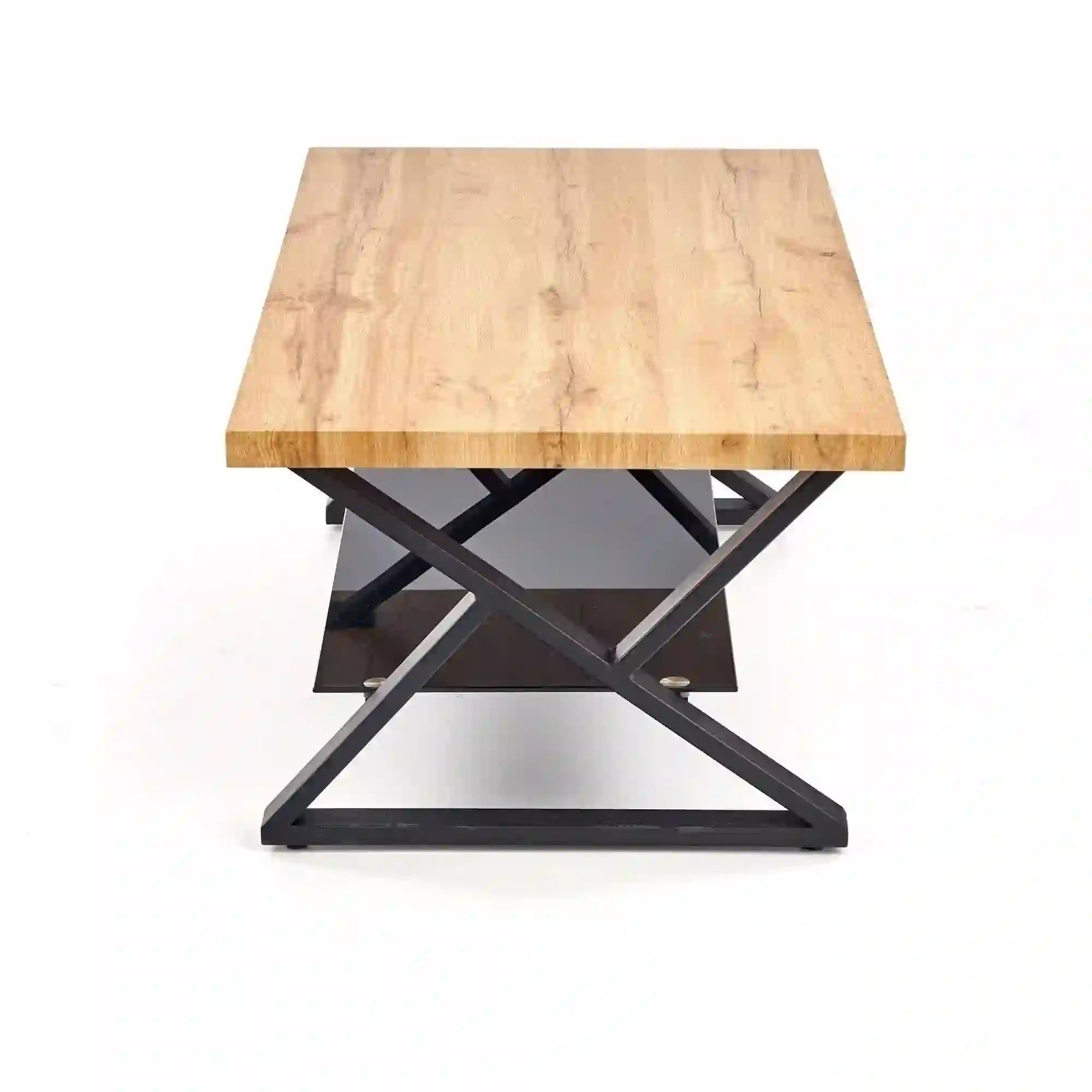 Masuta cafea XENA, negru/stejar natural, 110x60x45 cm