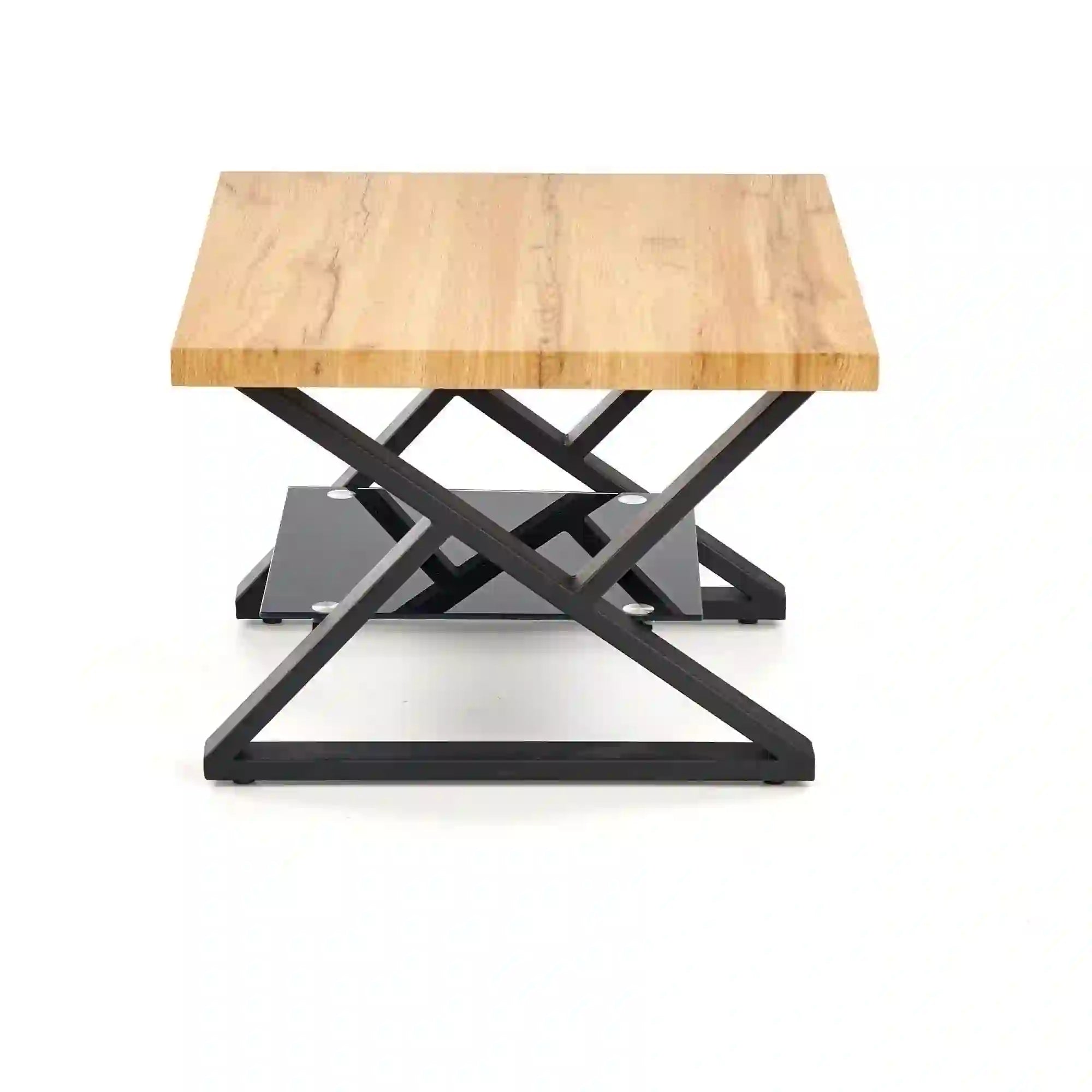 Masuta cafea XENA, stejar/negru, 60x60x45 cm