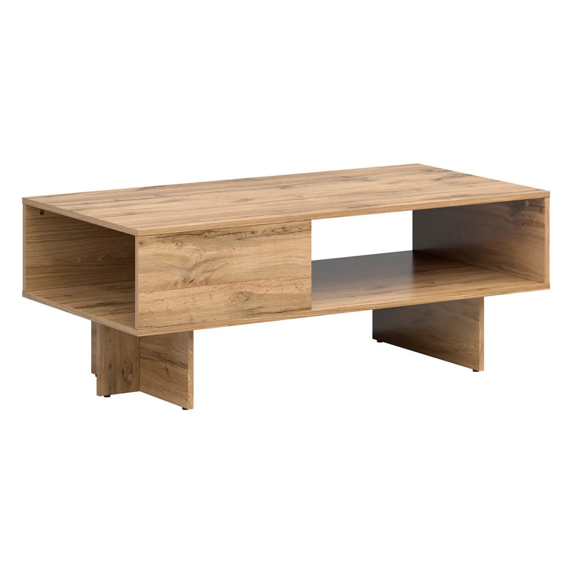 Masuta cafea ZELE, stejar wotan, PAL laminat, 120x60x46 cm