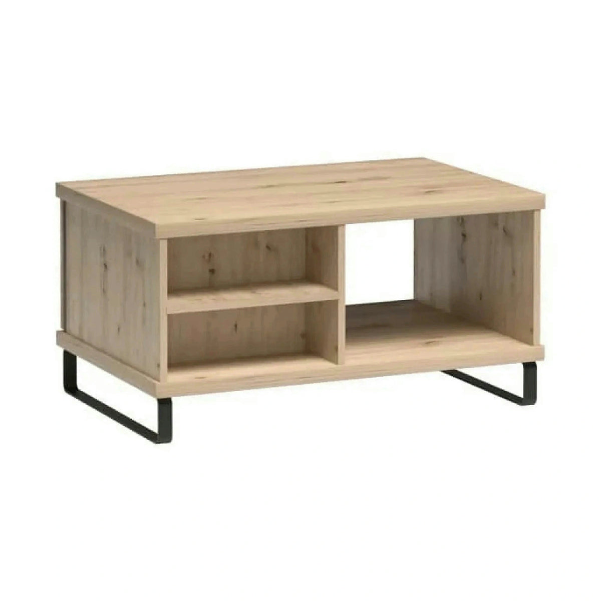 Masuta CALI C8, stejar artisan/negru, PAL/metal, 90x58x46 cm