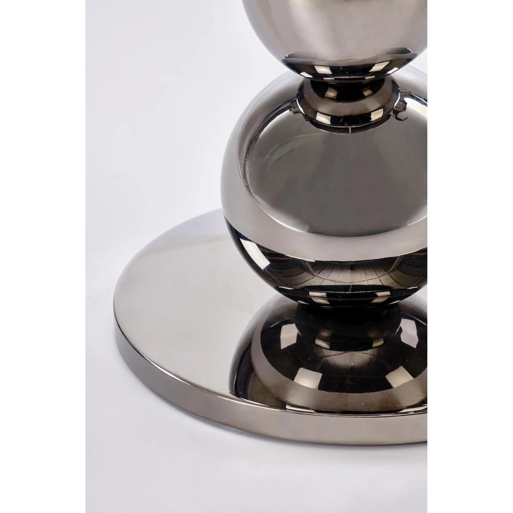 Masuta CARLA, negru/argintiu, sticla/metal, 40x46 cm